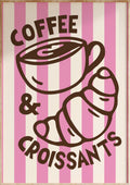 Coffee & Croissants Art Print