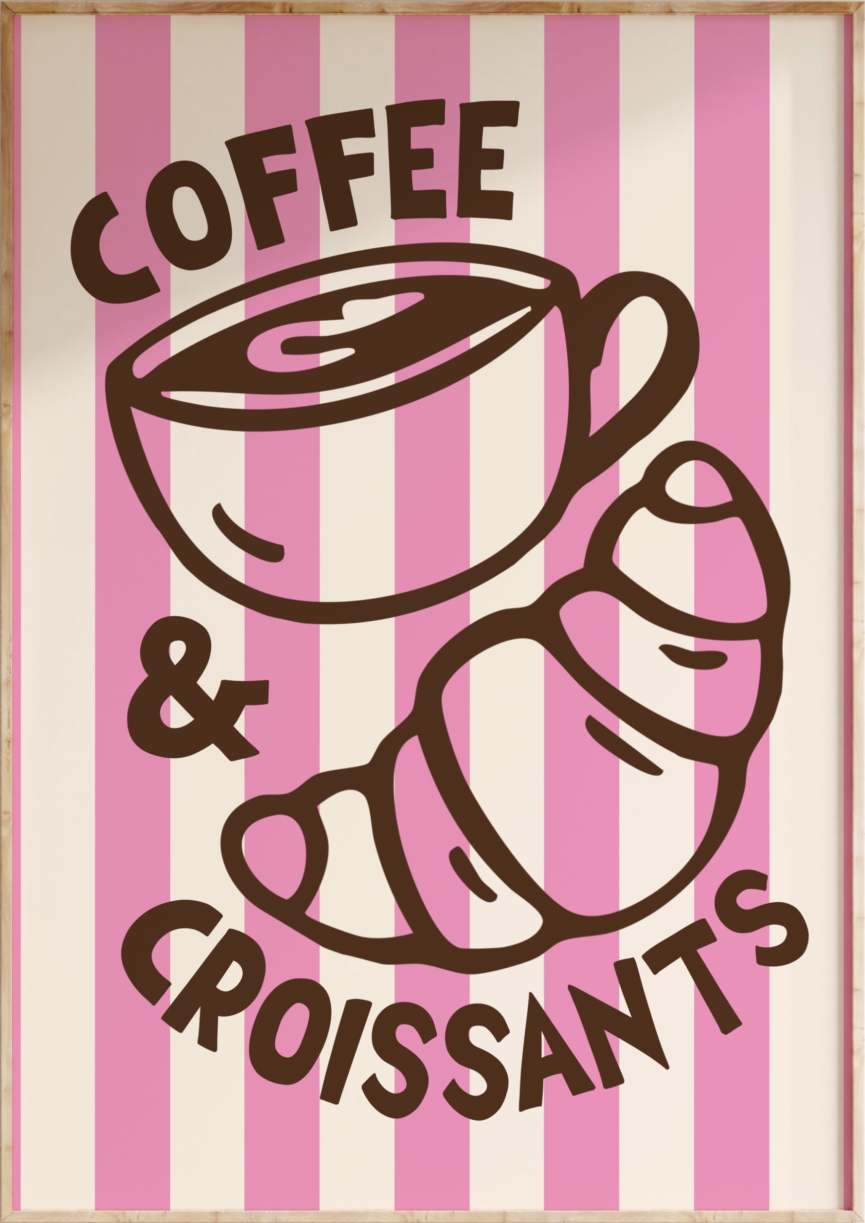 Coffee & Croissants Art Print