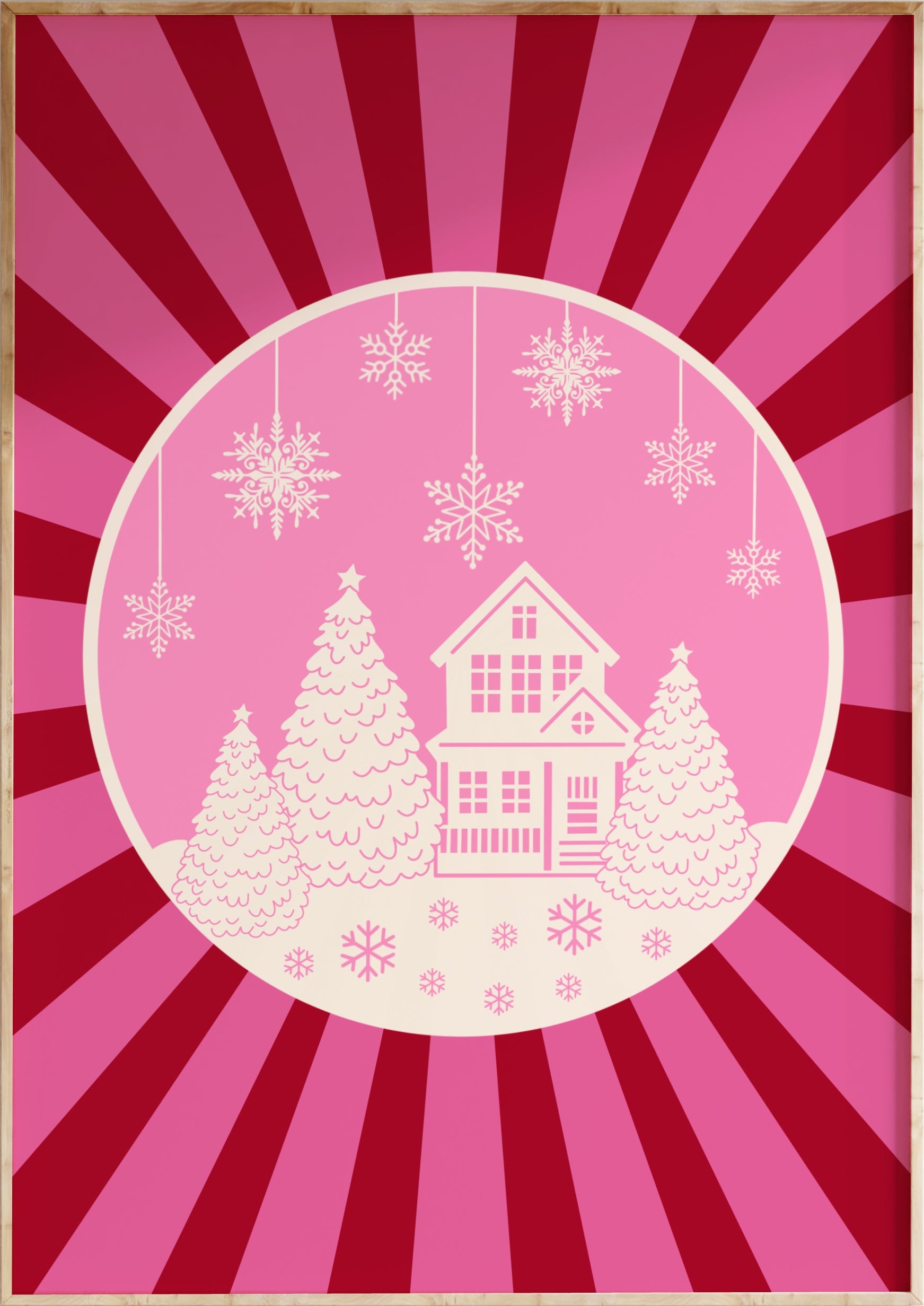 Christmas Snowglobe Art Print