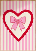 Bow Heart Art Print