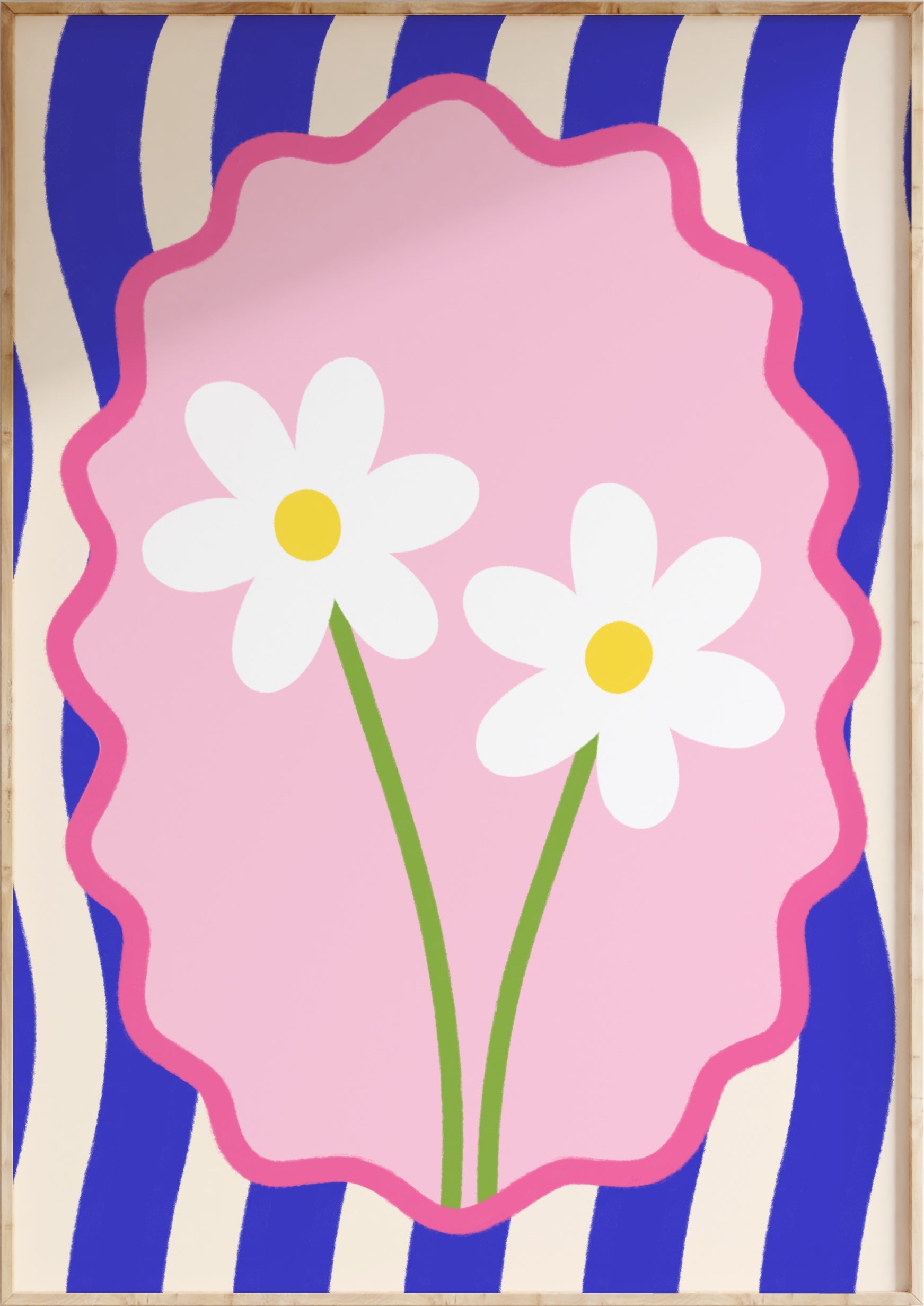 Wavy Daisy Art Print