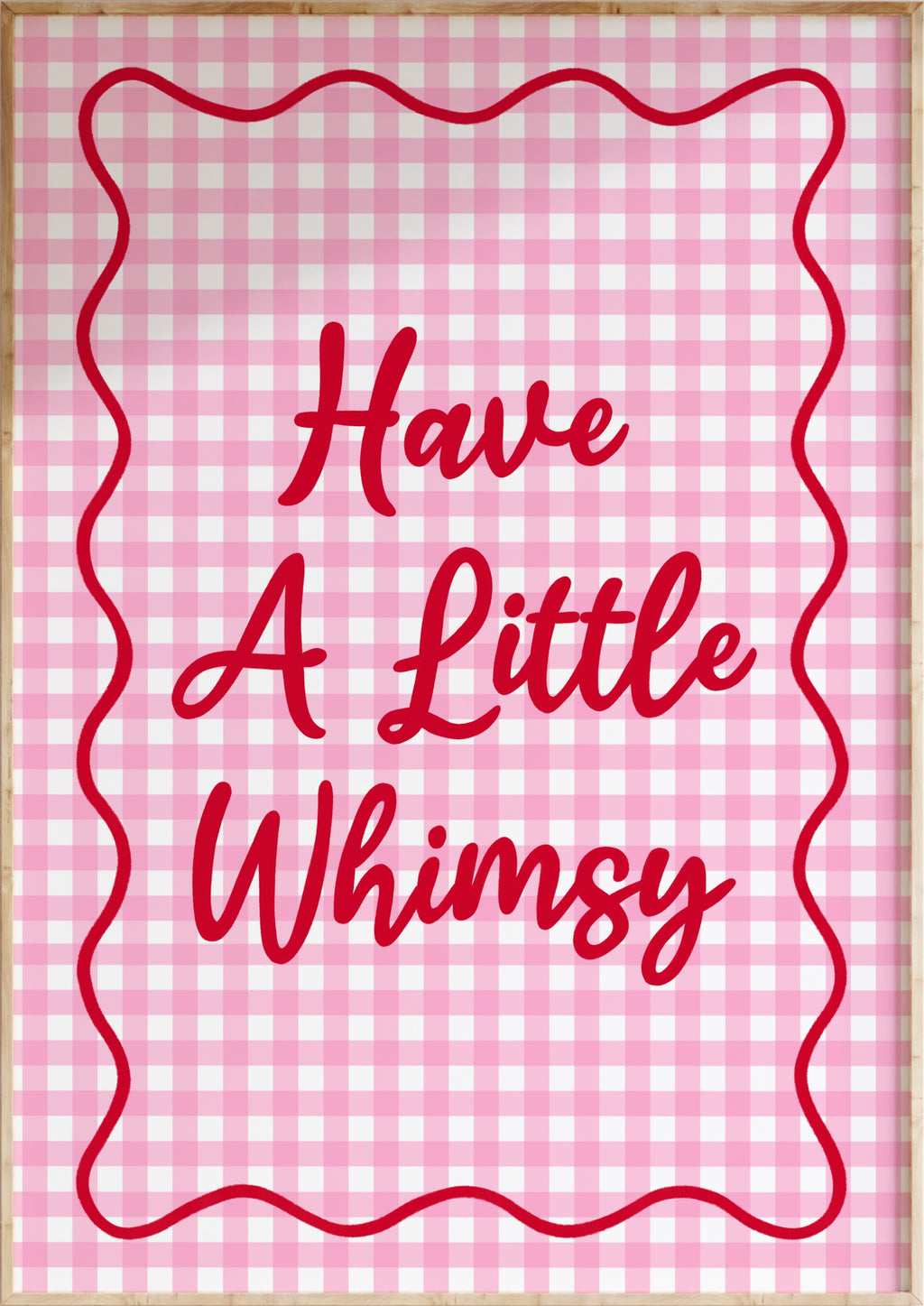 Gingham Whimsy Art Print