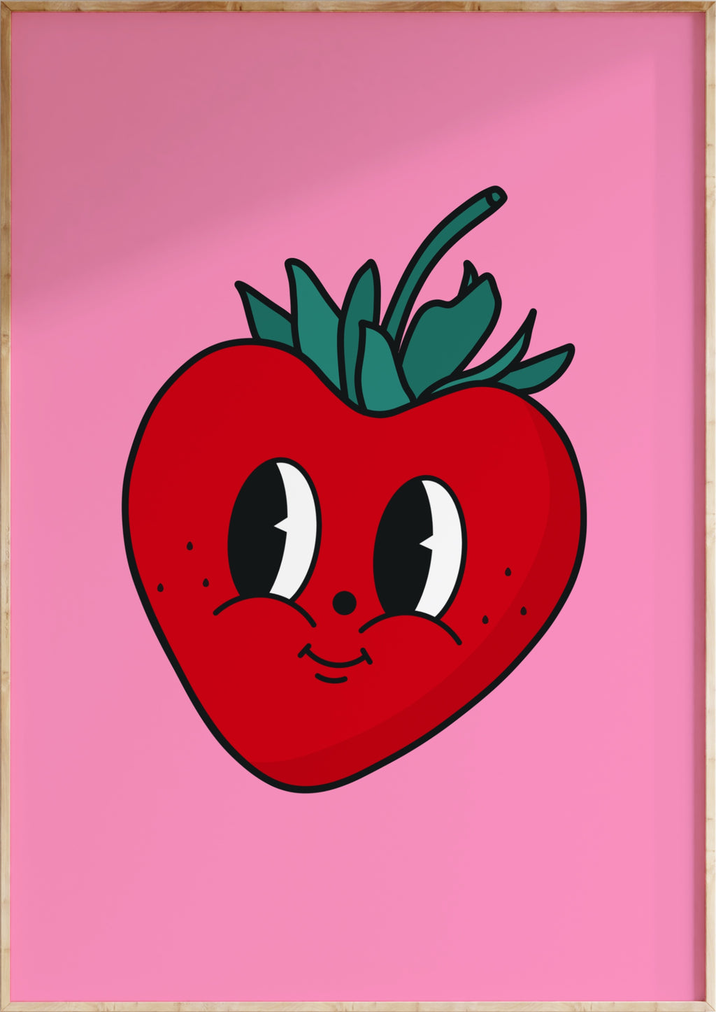 Cartoon Strawberry Art Print