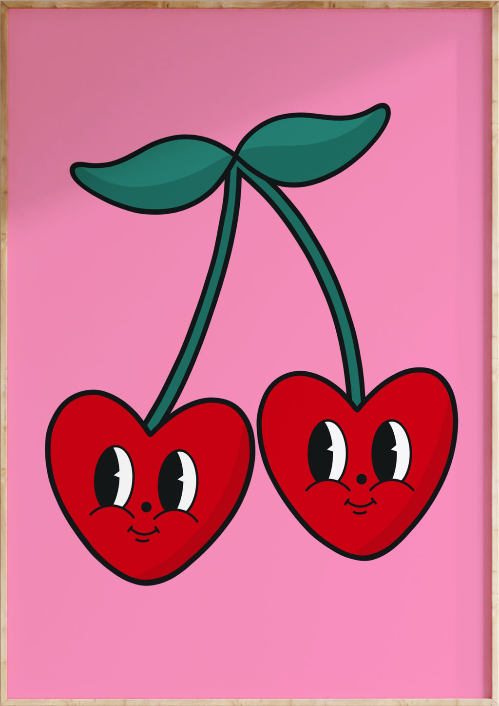 Cartoon Cherries Art Print