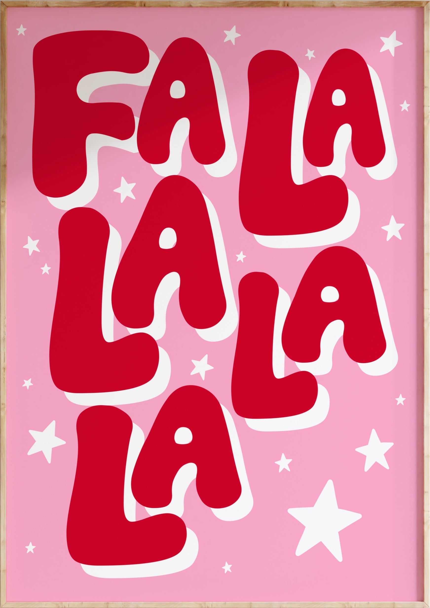 Fa La La Christmas Art Print