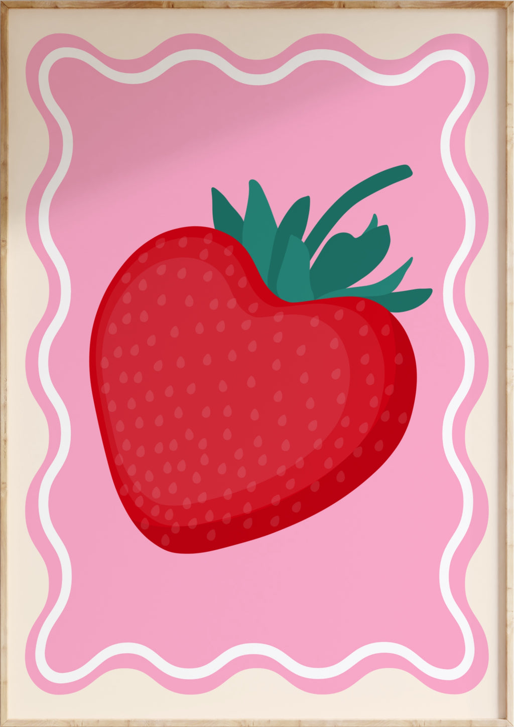 Heart Strawberry Art Print
