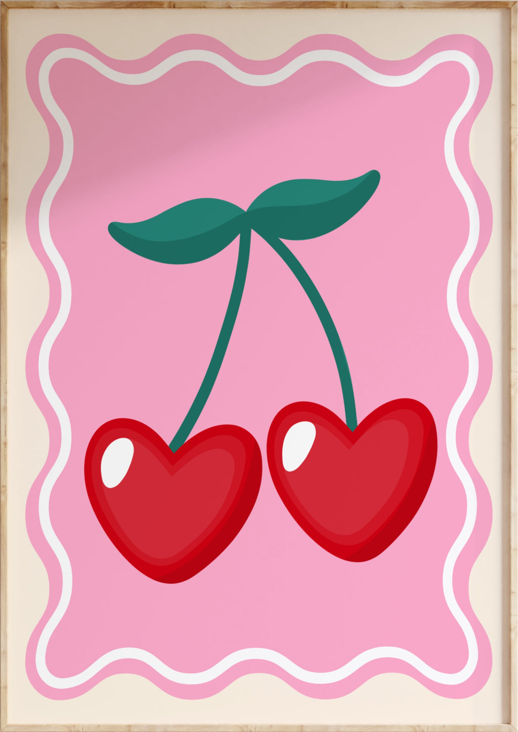 Wavy Cherries Art Print
