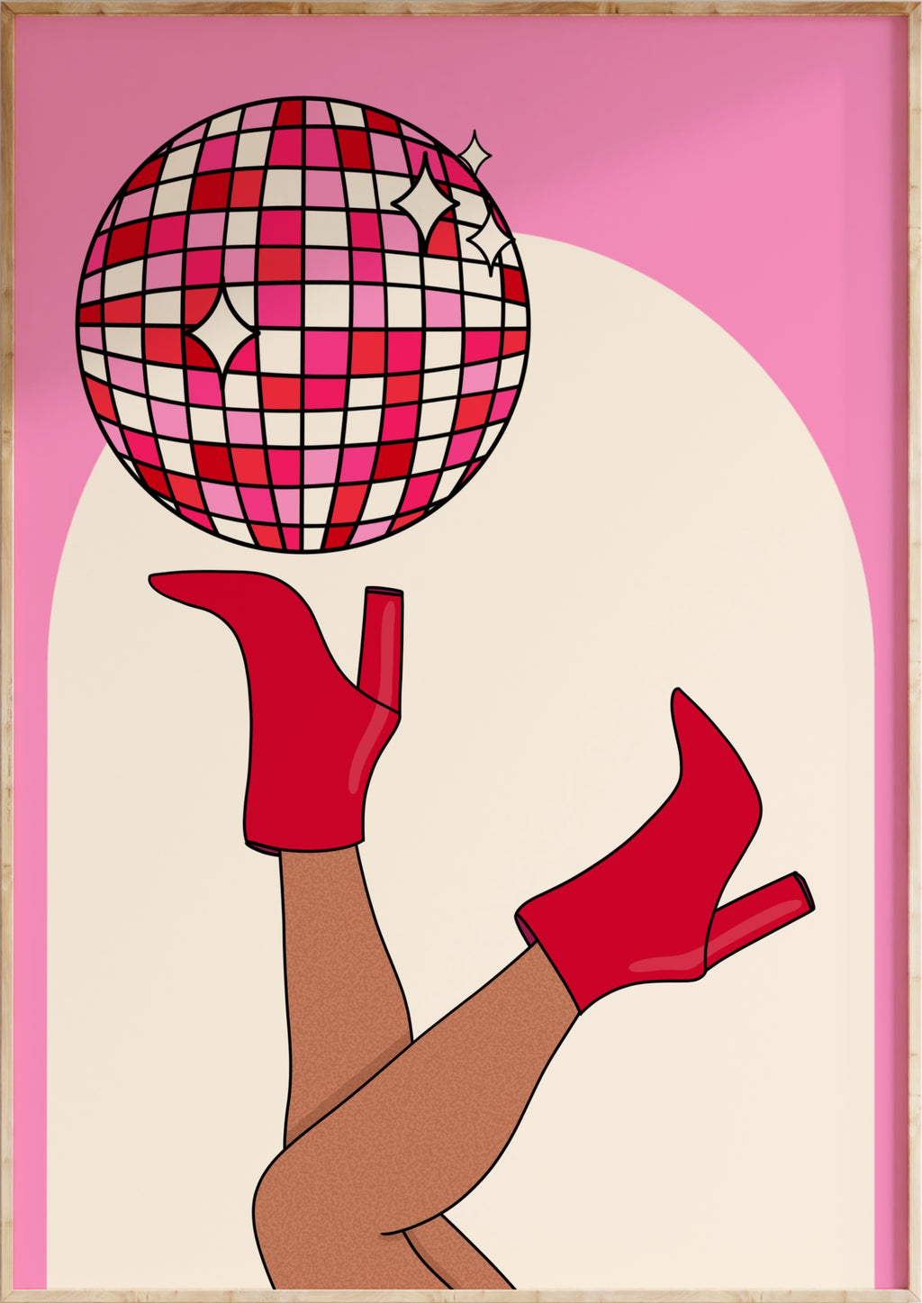 Funky Legs Disco Art Print