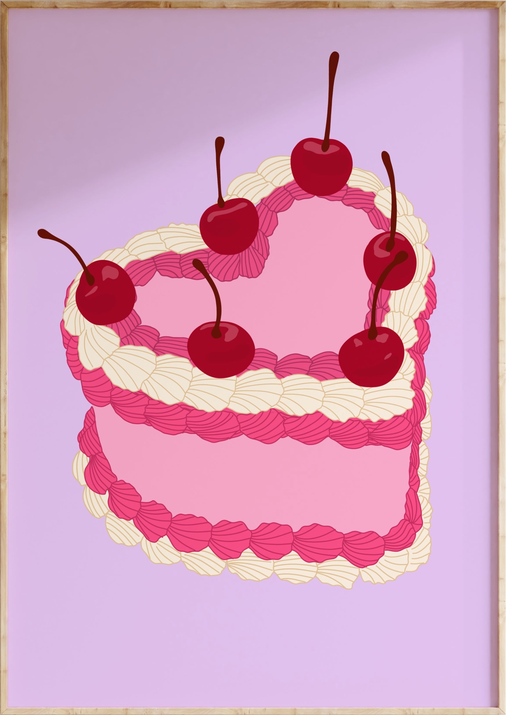 Heart Cake Art Print