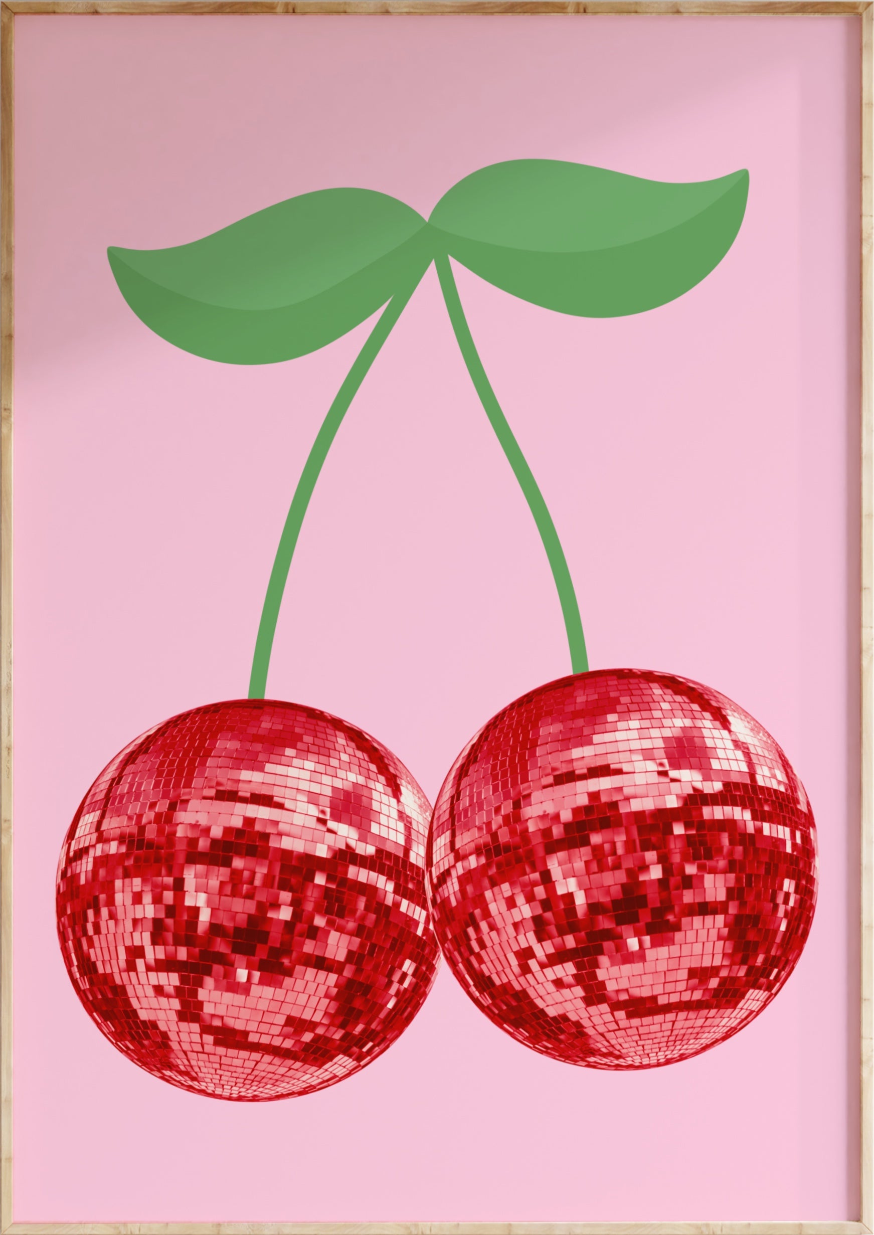 Disco Ball Cherry Art Print