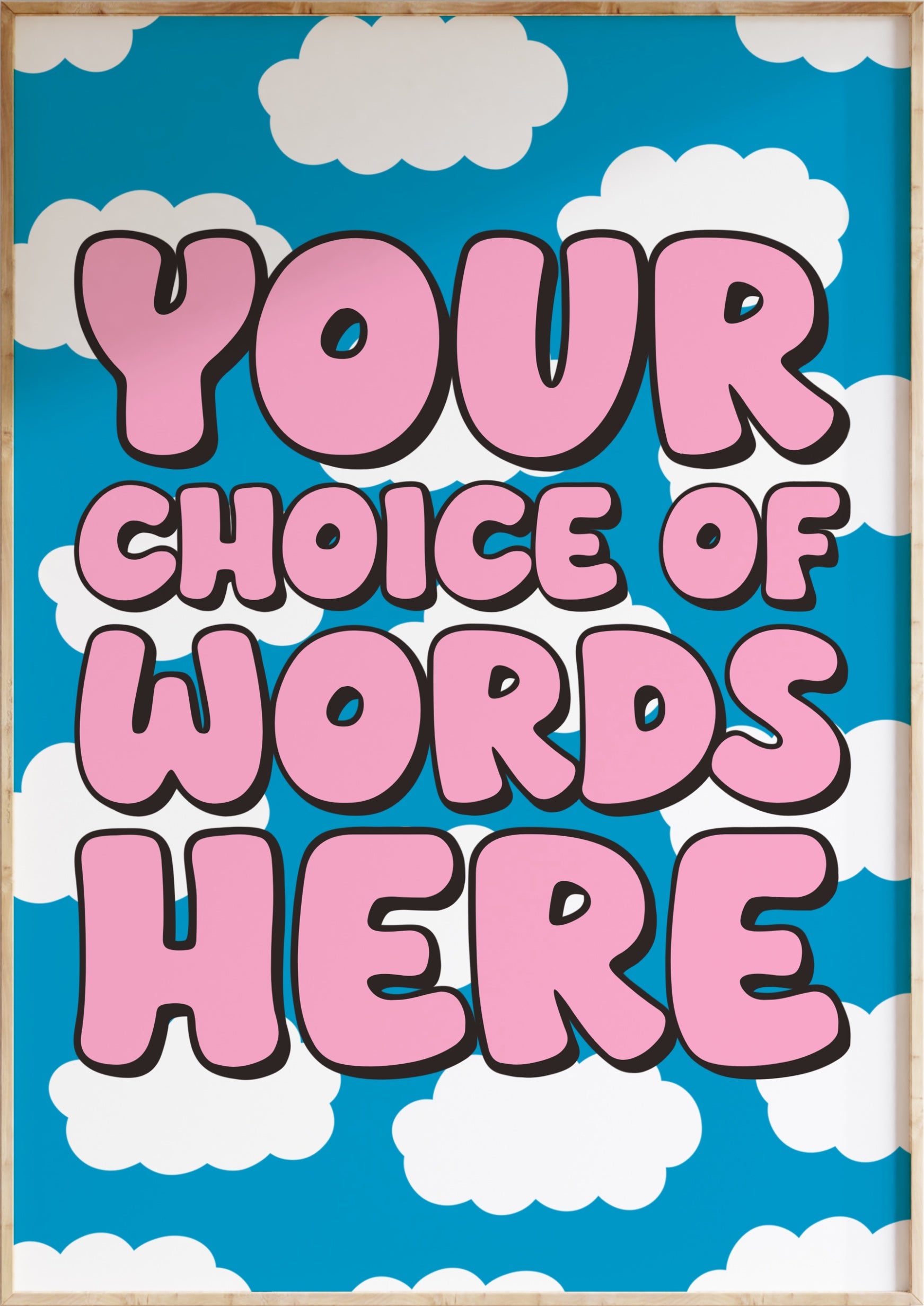 Custom Cloud Art Print