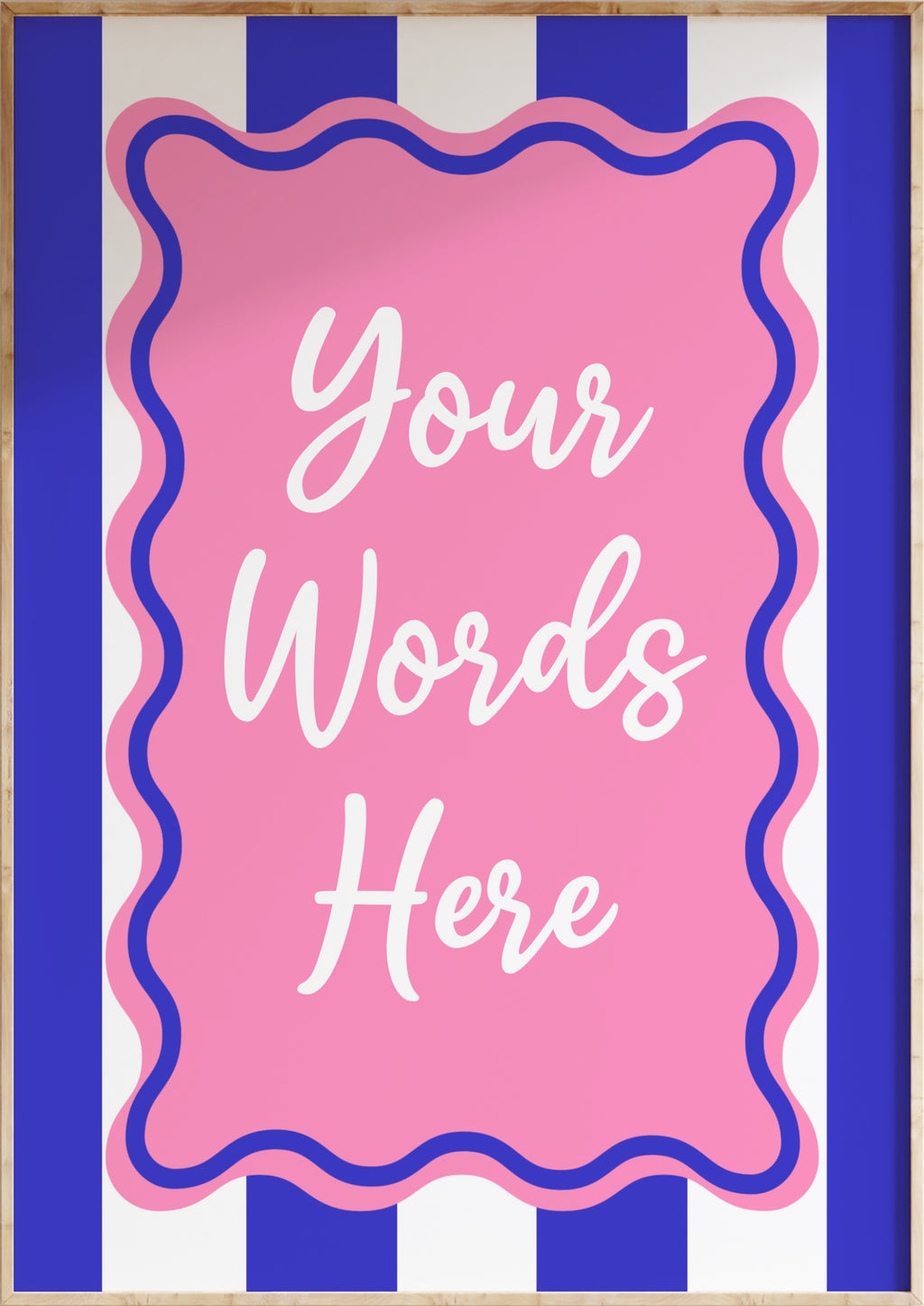 Striped Wavy Custom Art Print