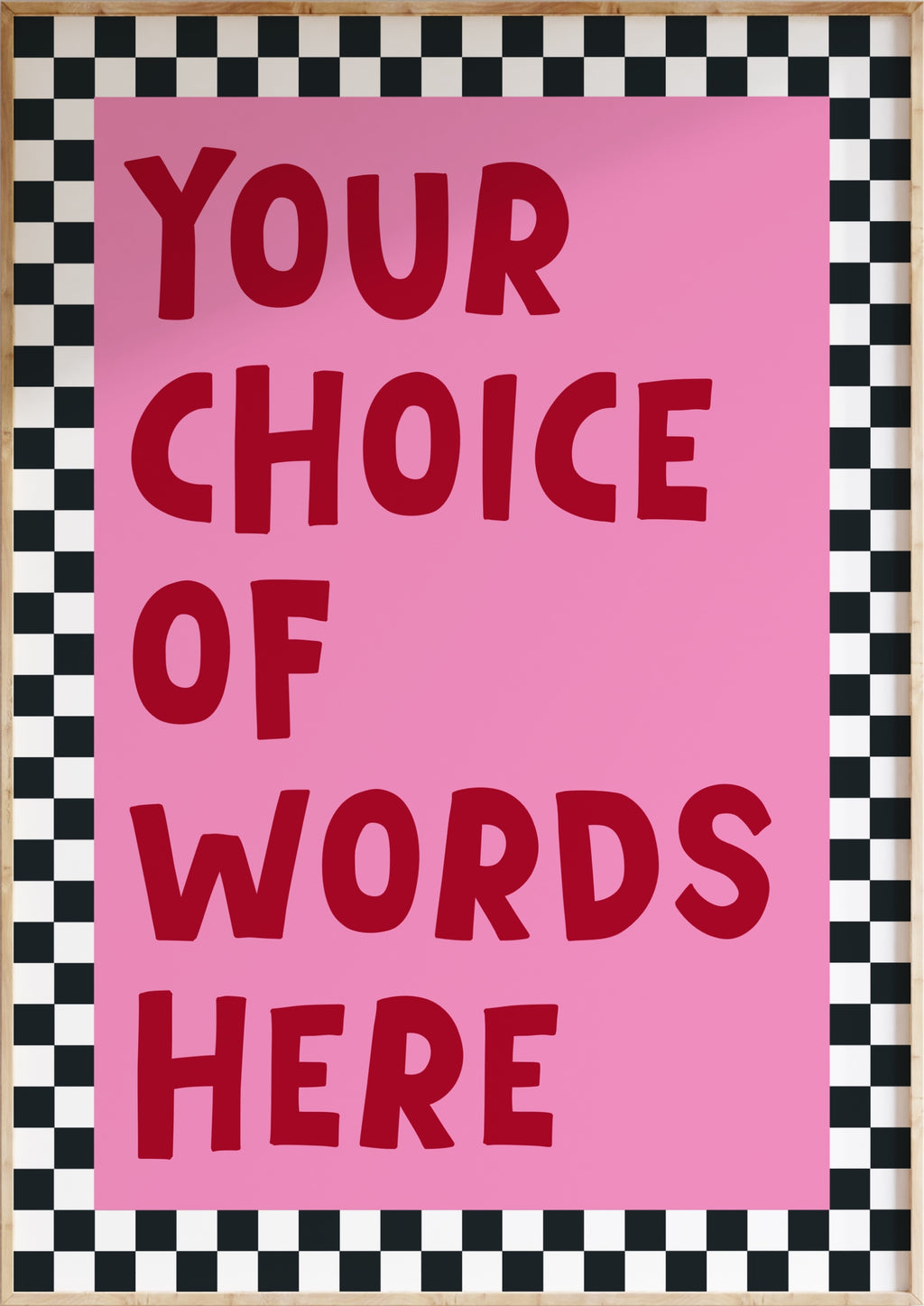 Custom Checkerboard Art Print