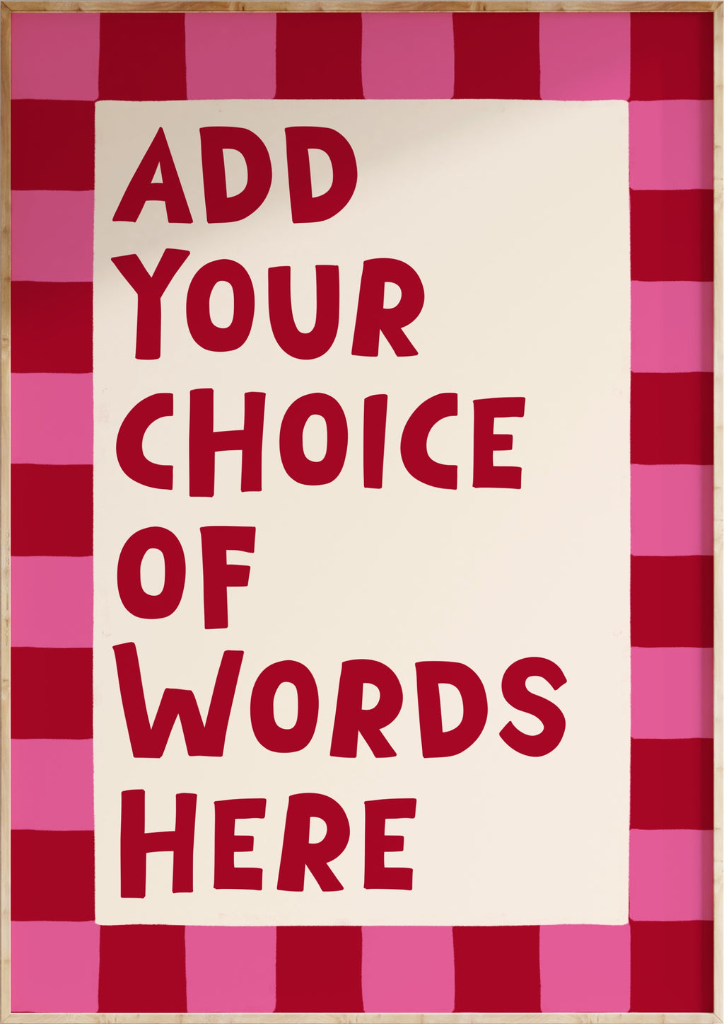 Custom Checkerboard Art Print