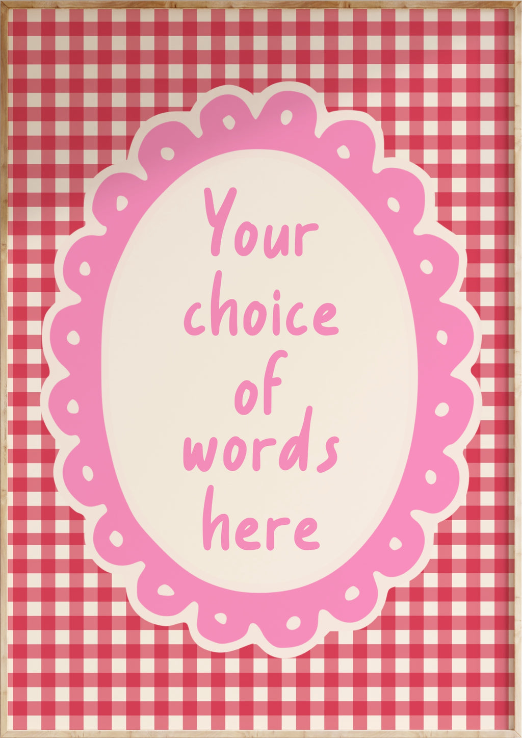 Custom Gingham Art Print