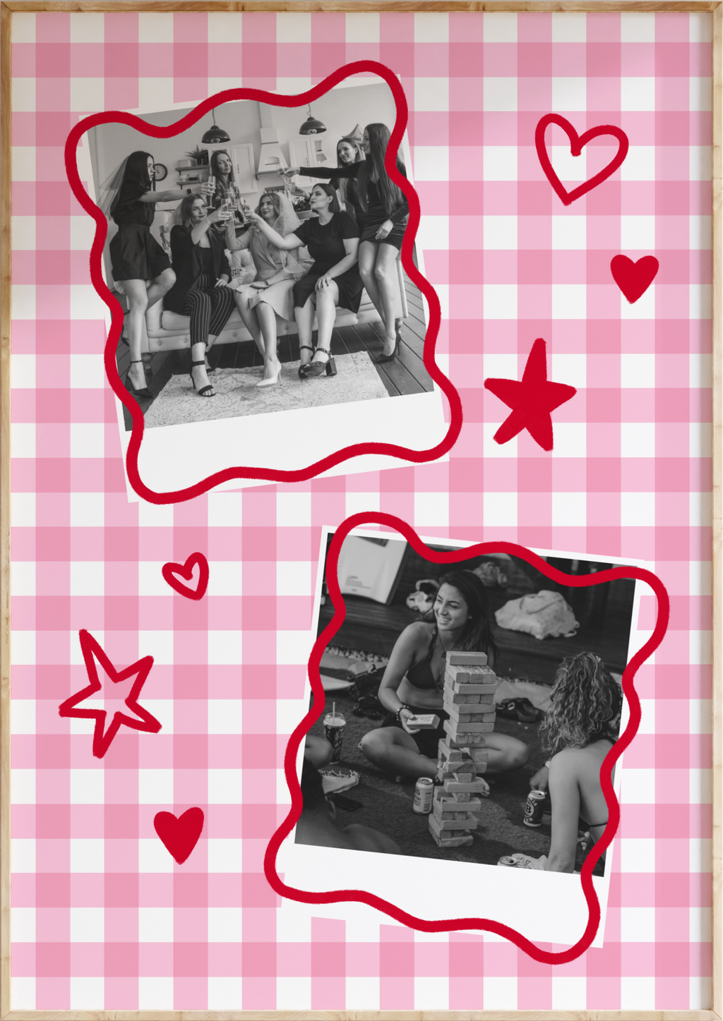 Gingham Custom Photo Print