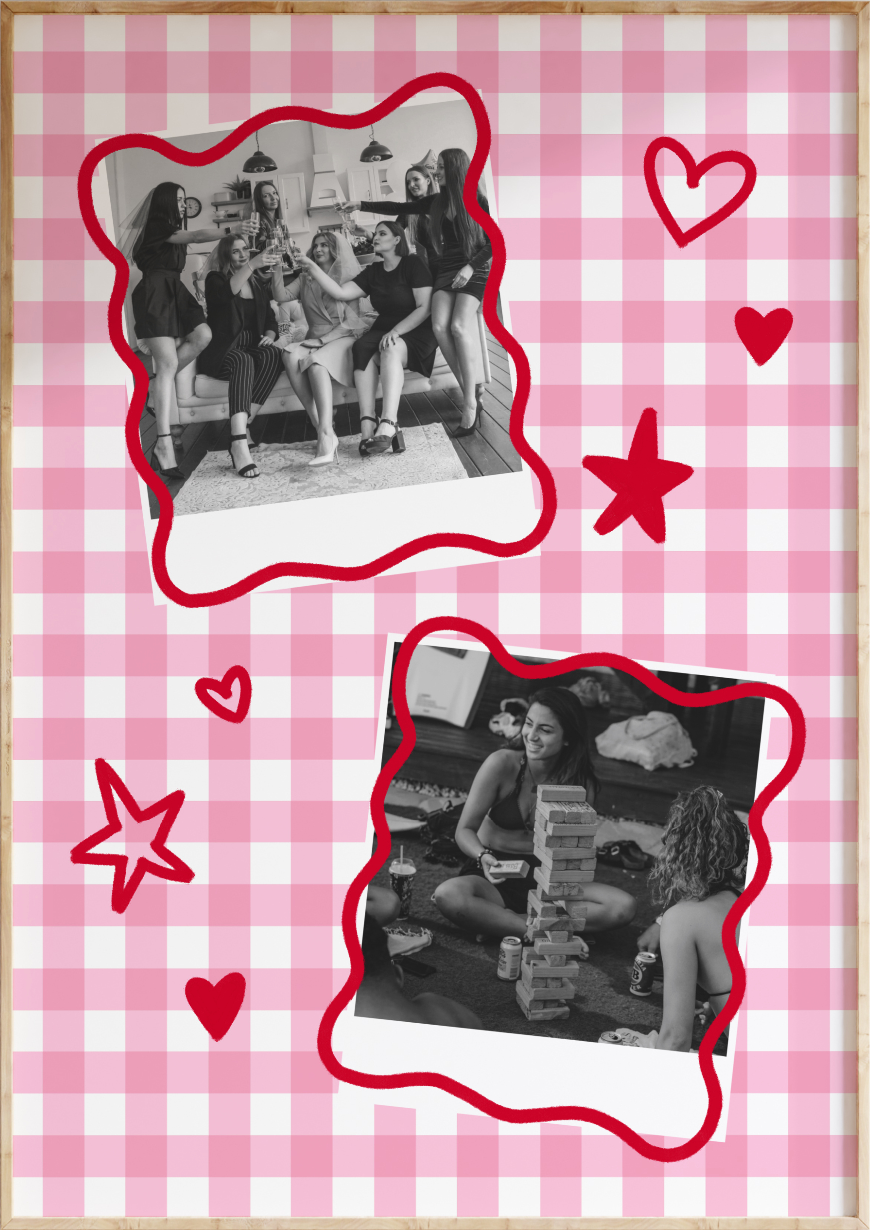 Gingham Custom Photo Print