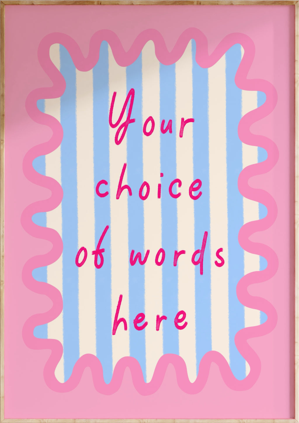 Striped Wavy Custom Art Print