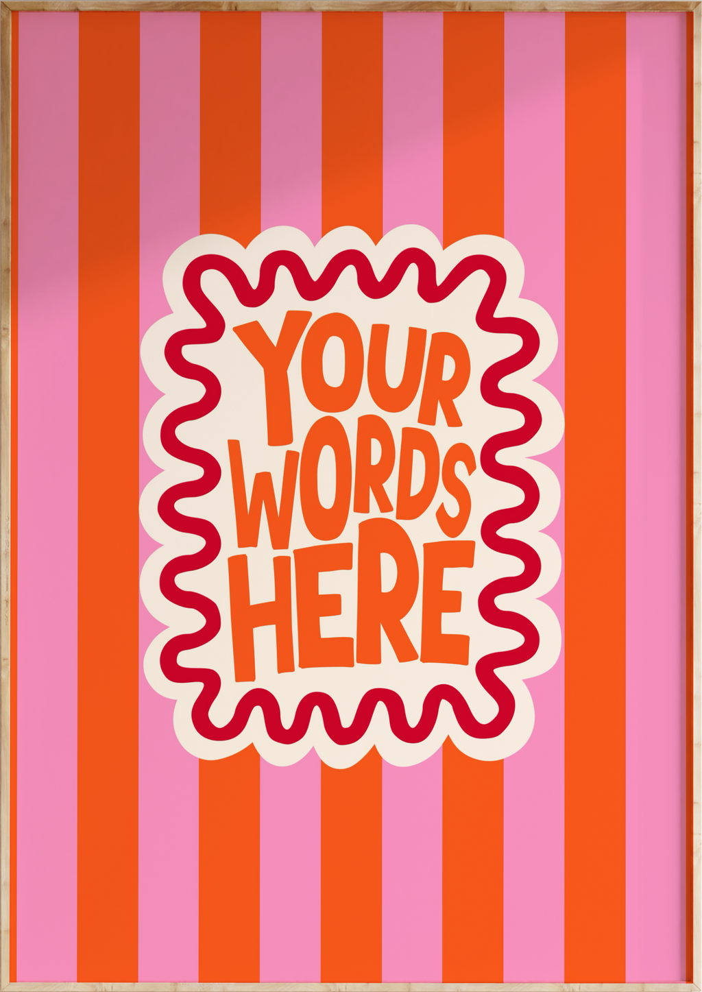 Striped Wavy Custom Art Print