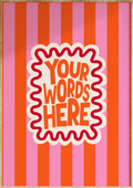 Striped Wavy Custom Art Print