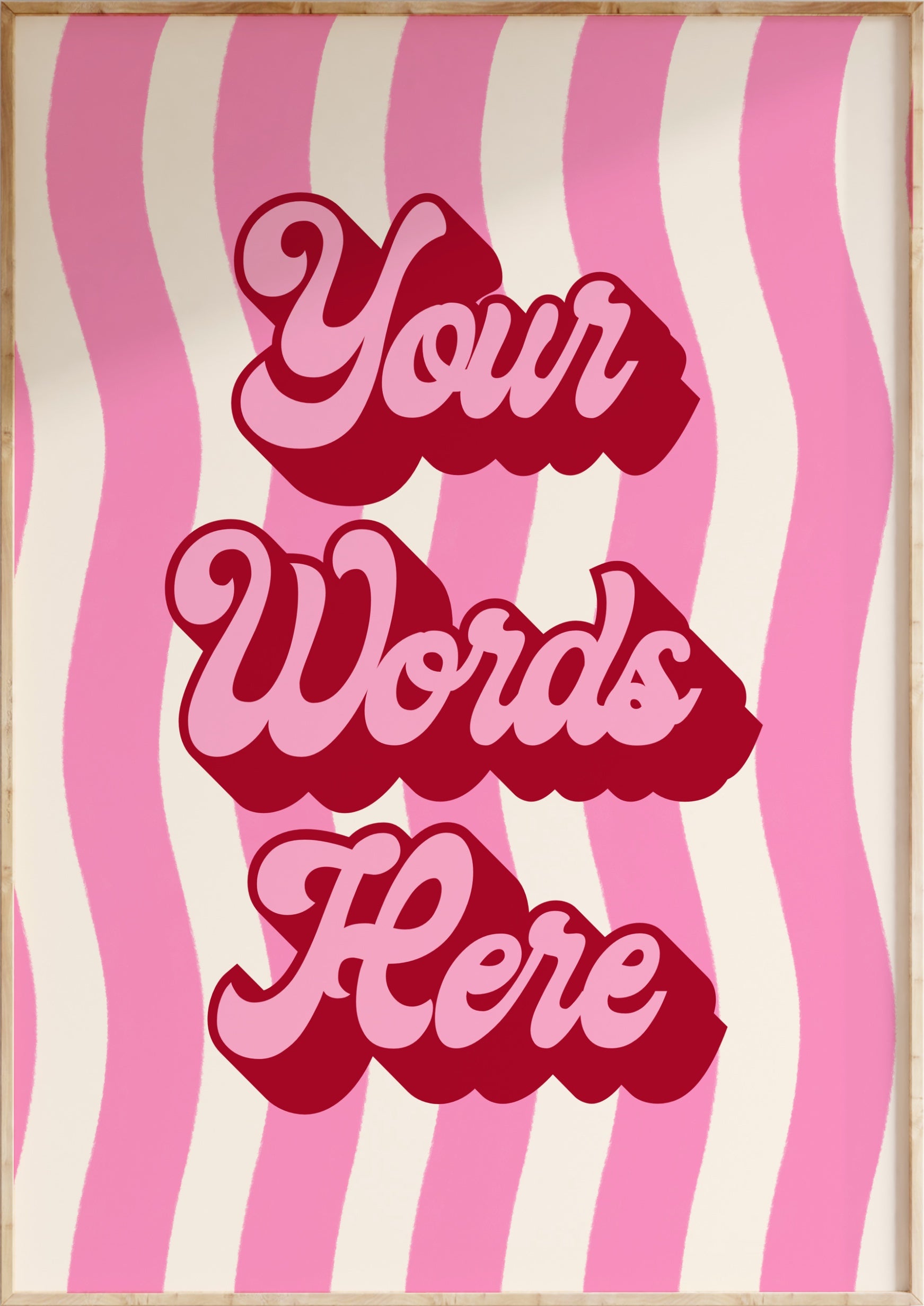 Striped Wavy Custom Art Print