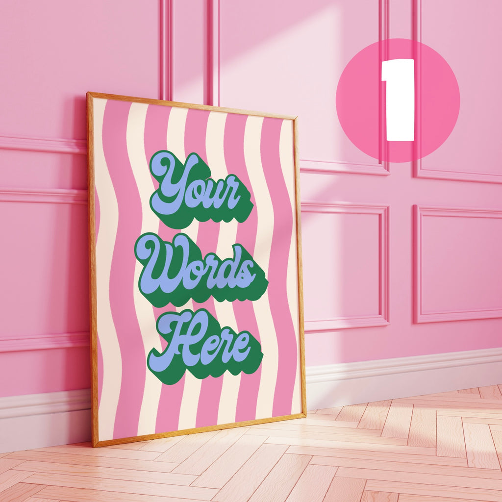 Striped Wavy Custom Art Print