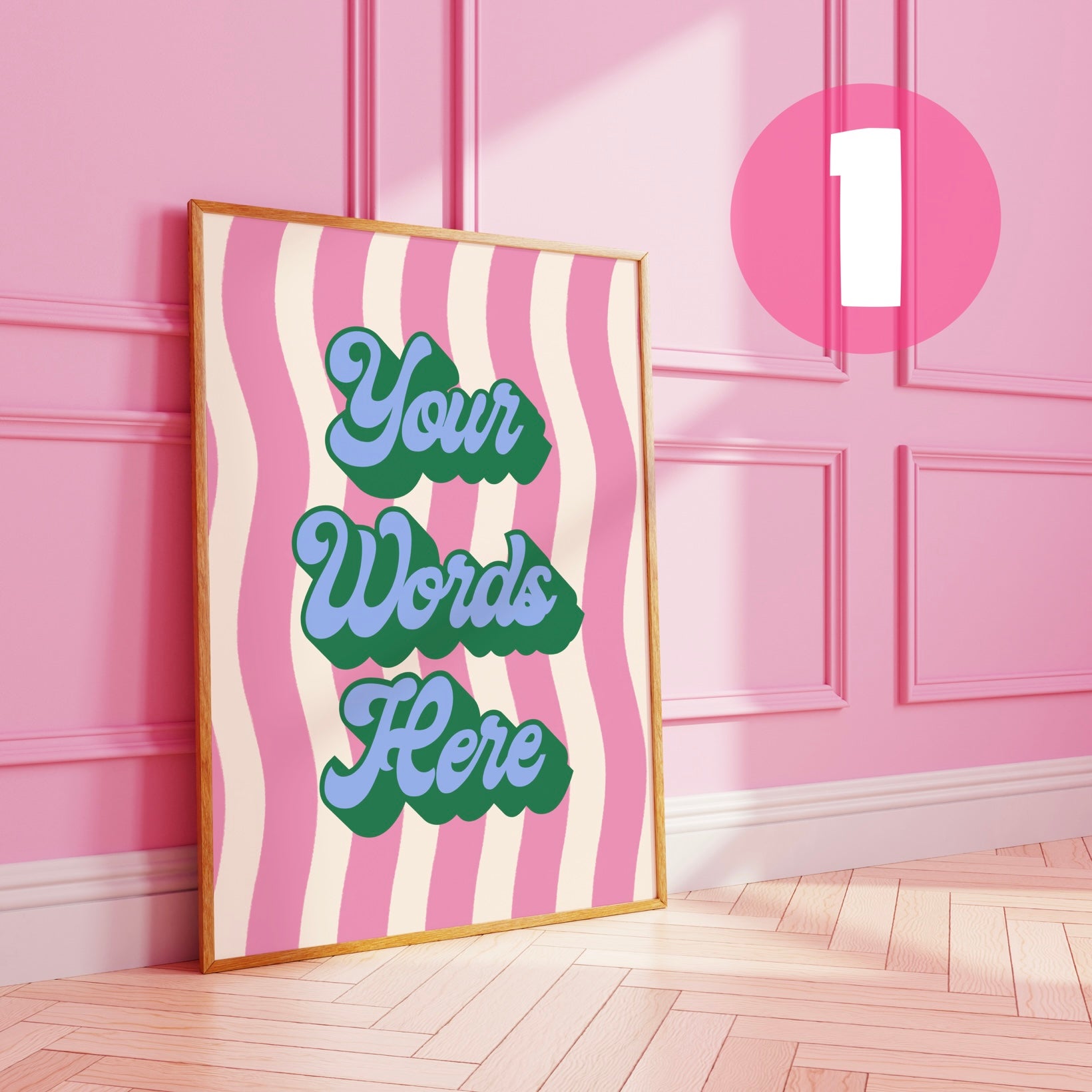 Striped Wavy Custom Art Print