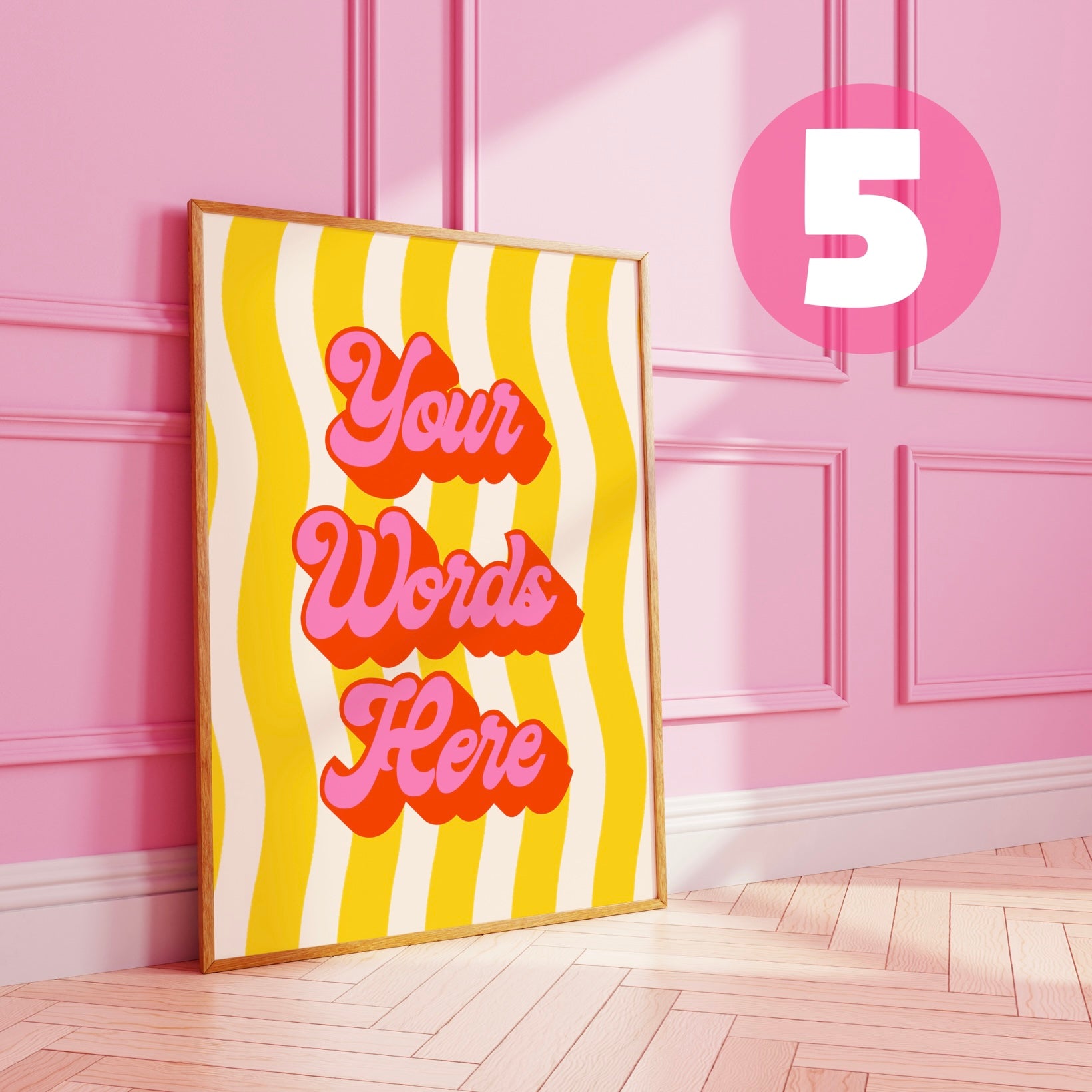 Striped Wavy Custom Art Print