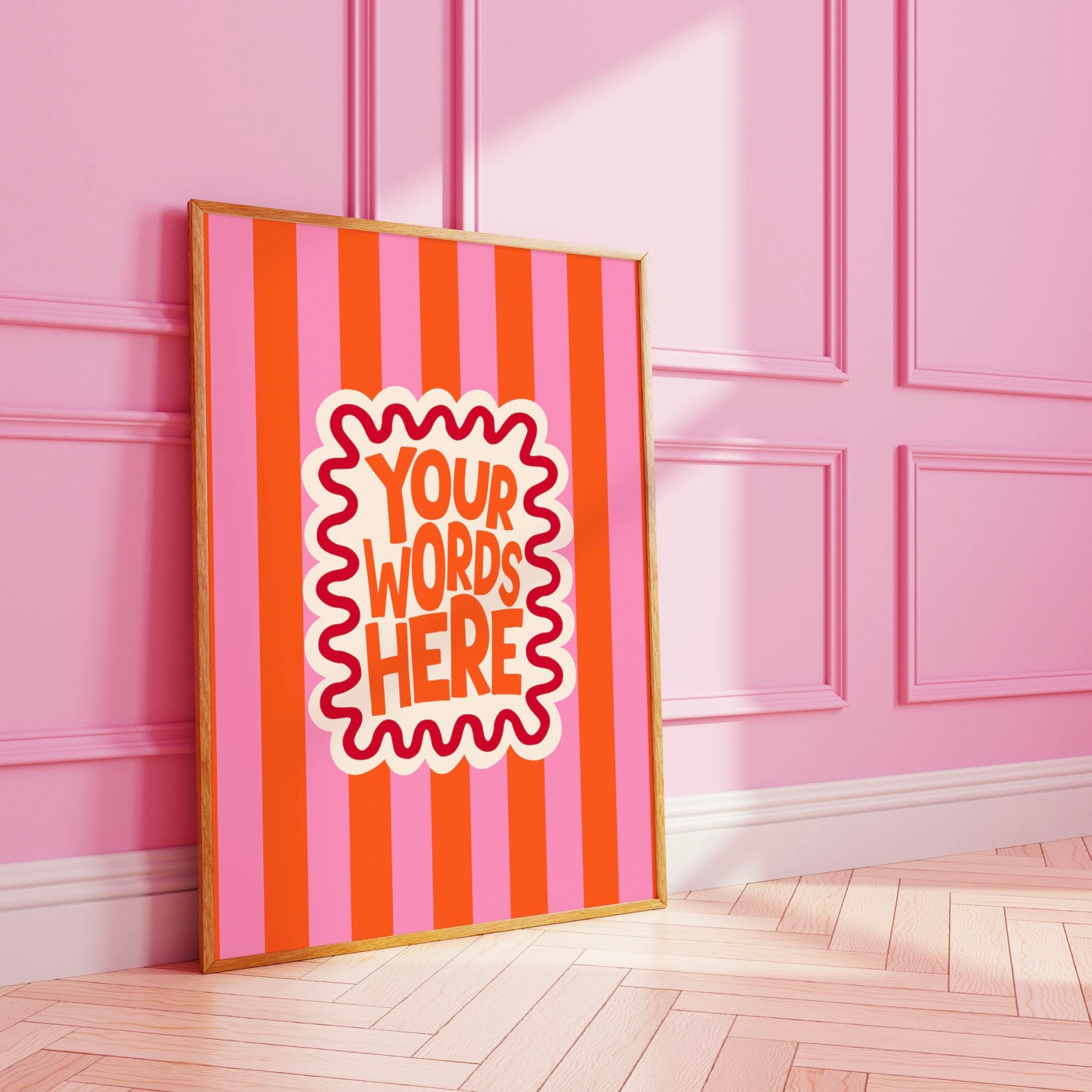 Striped Wavy Custom Art Print