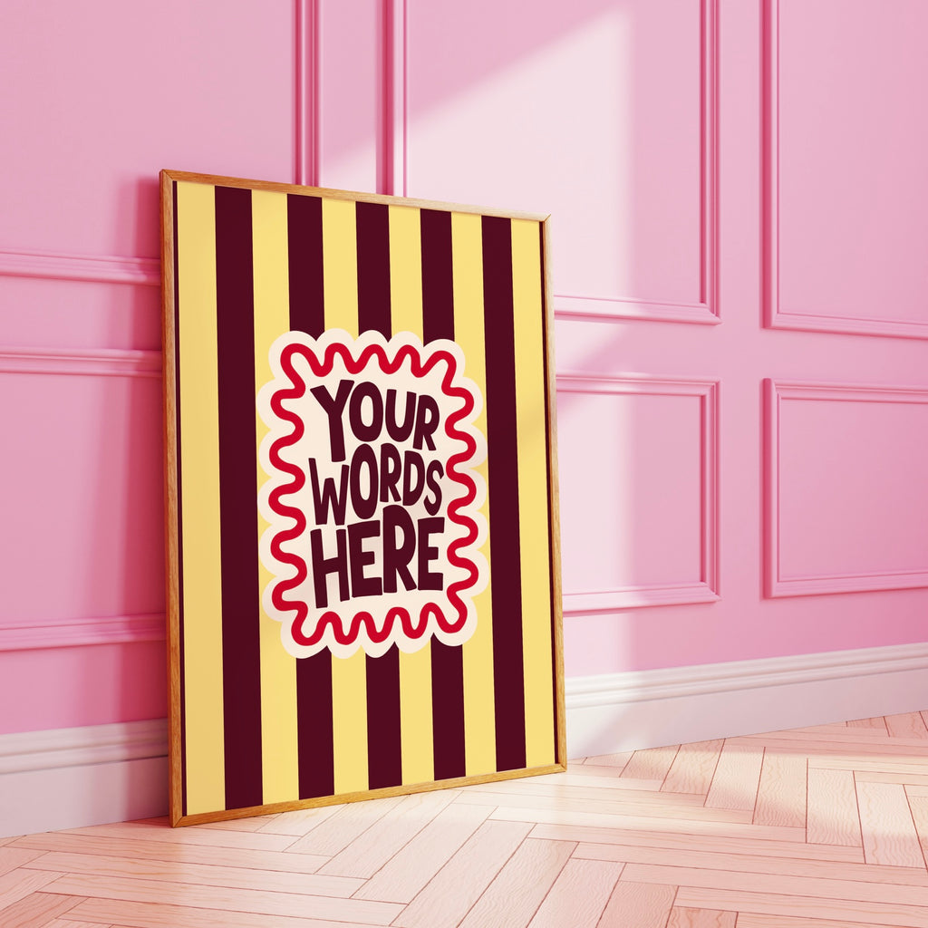 Striped Wavy Custom Art Print