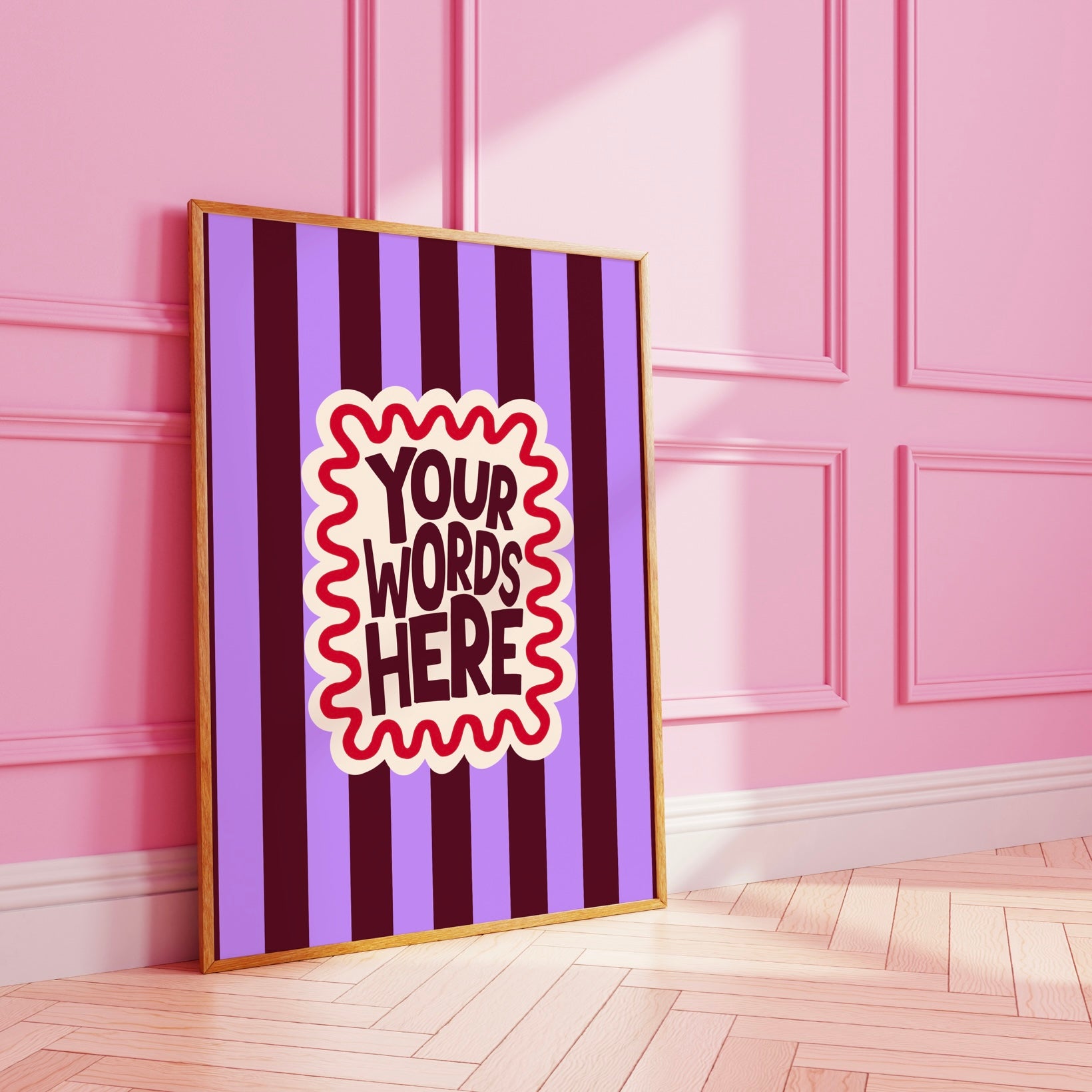 Striped Wavy Custom Art Print