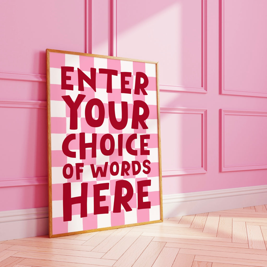 Checkerboard Custom Art Print