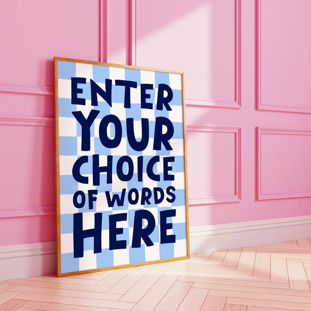 Checkerboard Custom Art Print