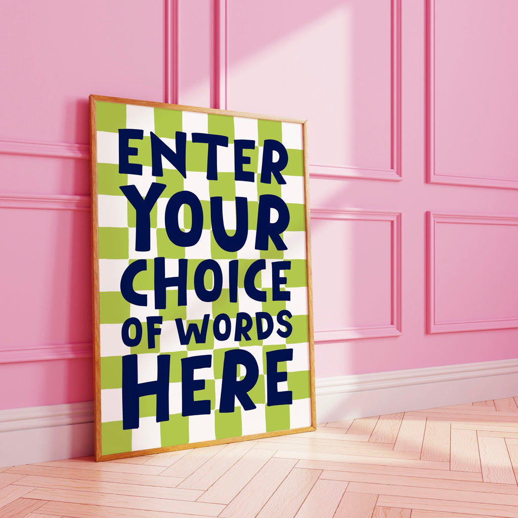 Checkerboard Custom Art Print