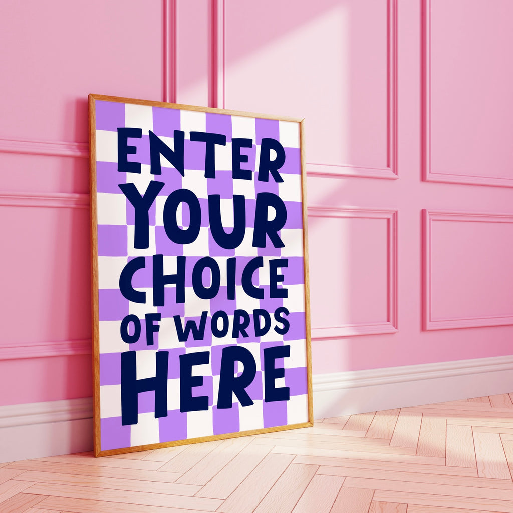 Checkerboard Custom Art Print