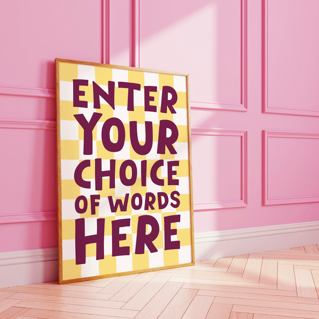 Checkerboard Custom Art Print