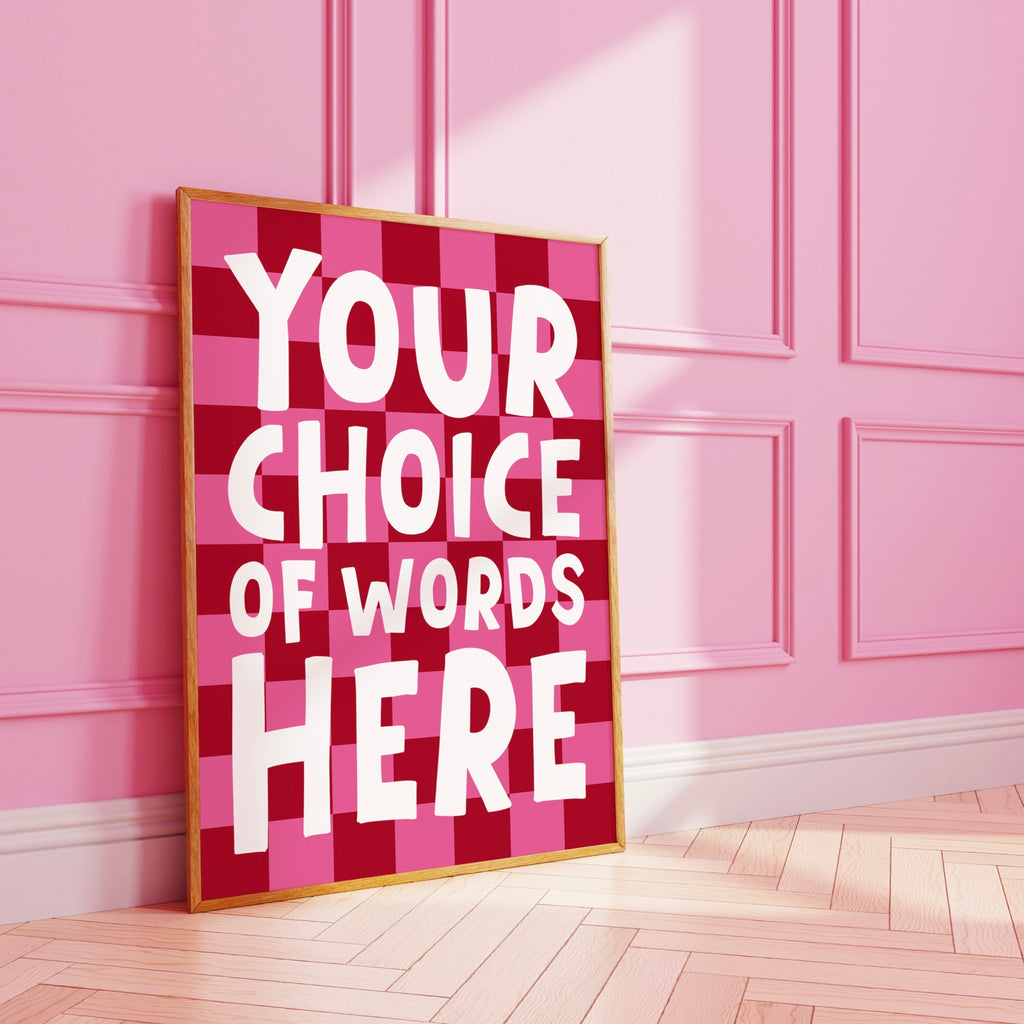 Checkerboard Custom Art Print