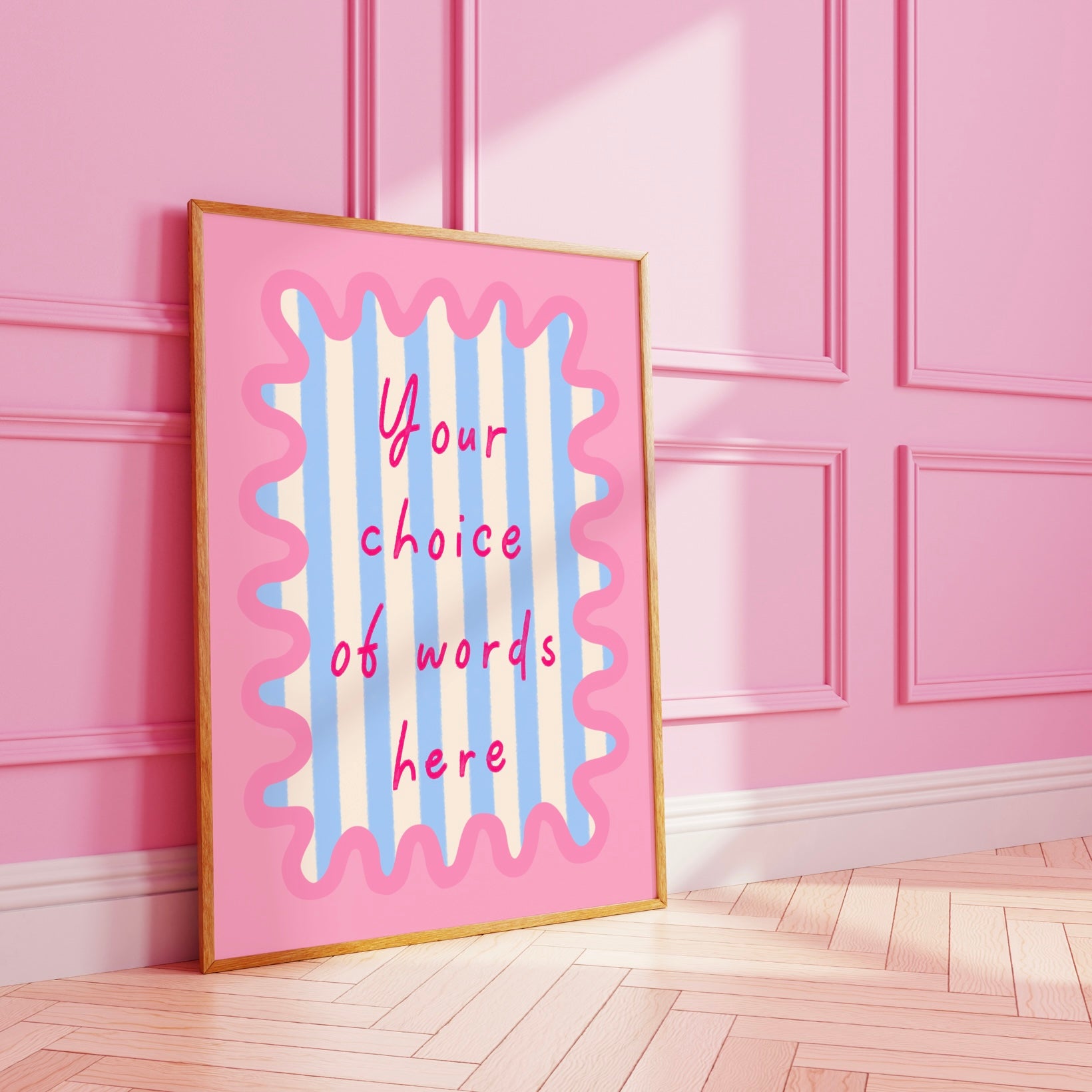 Striped Wavy Custom Art Print