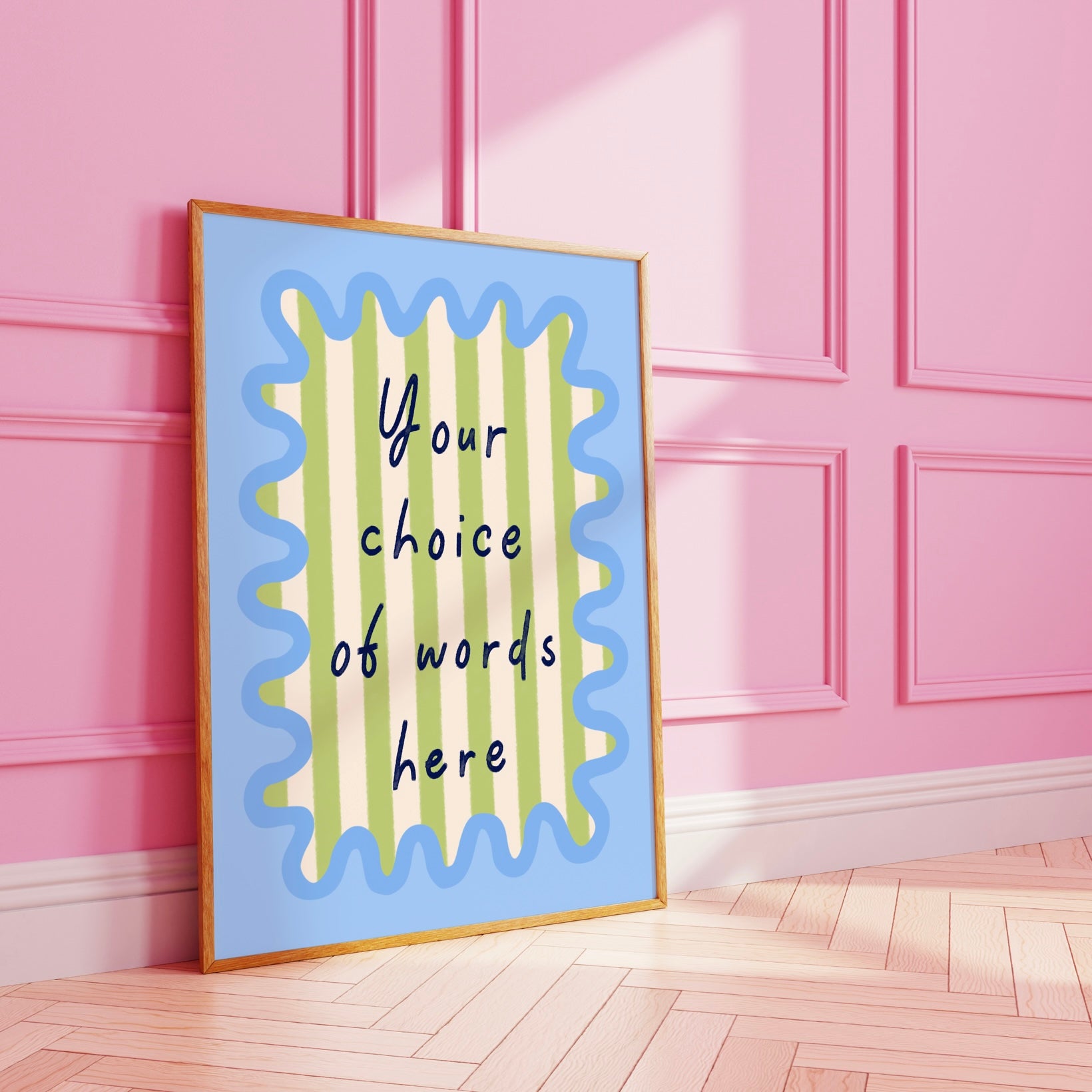 Striped Wavy Custom Art Print