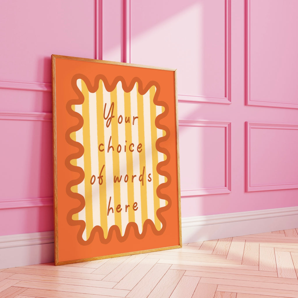 Striped Wavy Custom Art Print