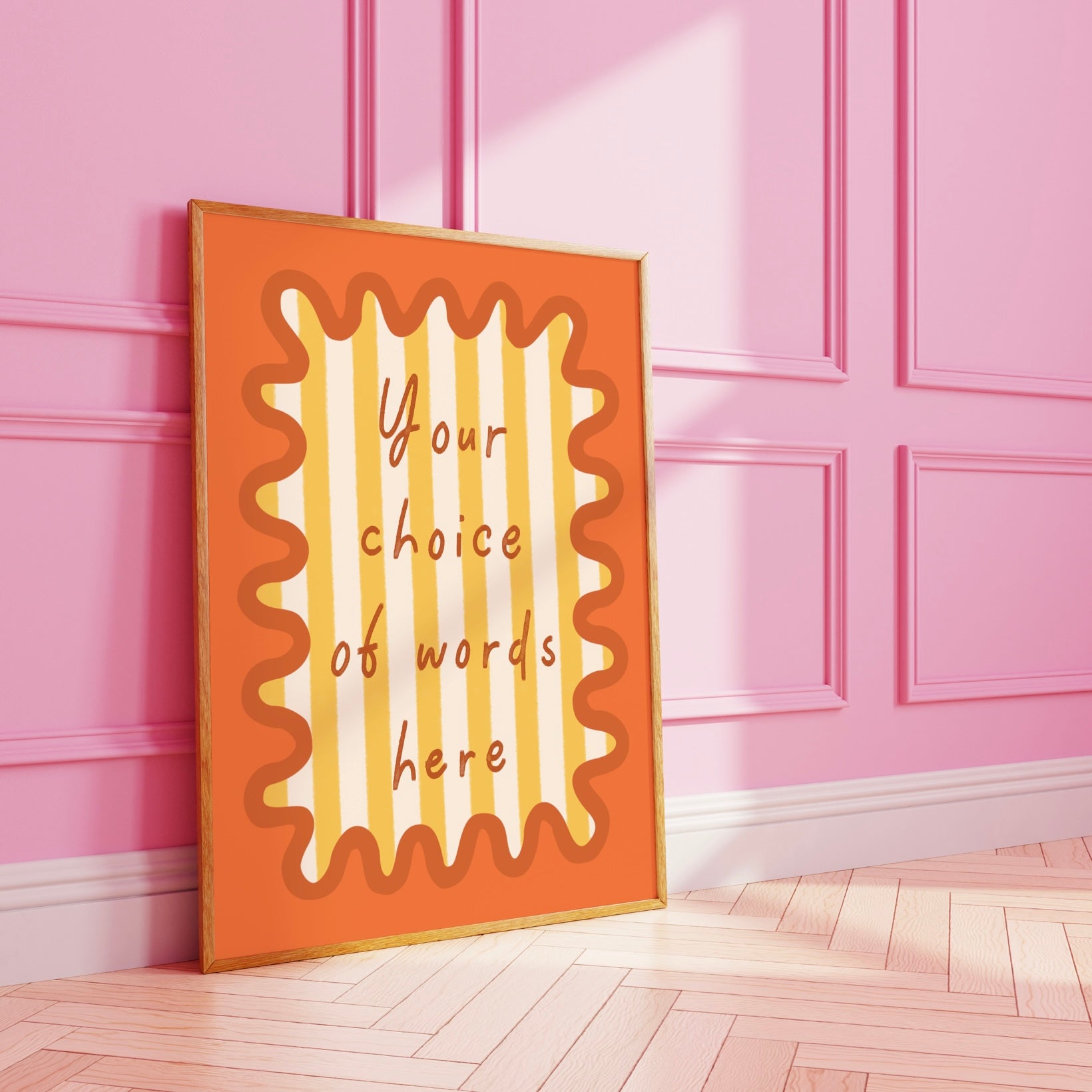 Striped Wavy Custom Art Print