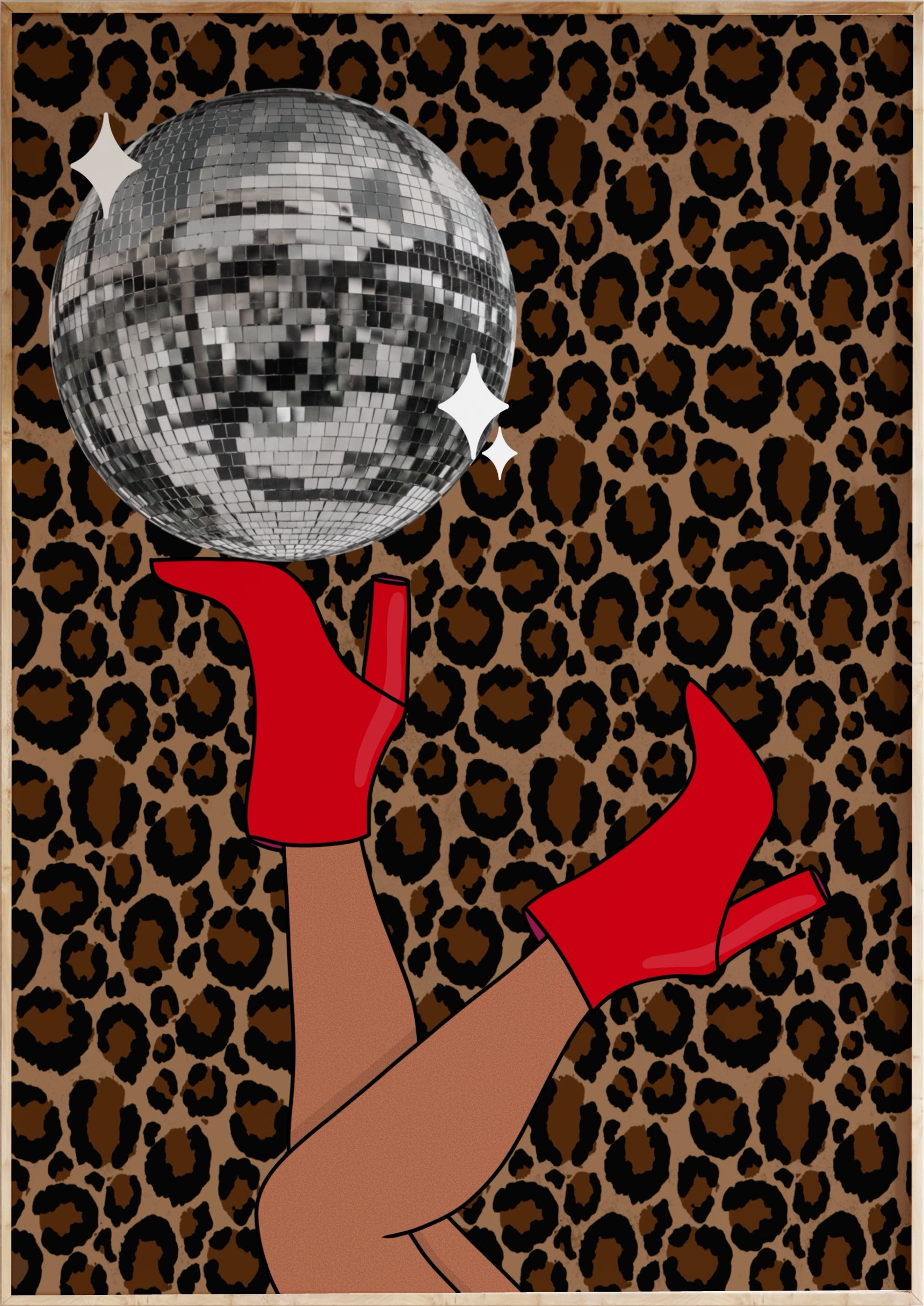 Leopard Disco Art Print