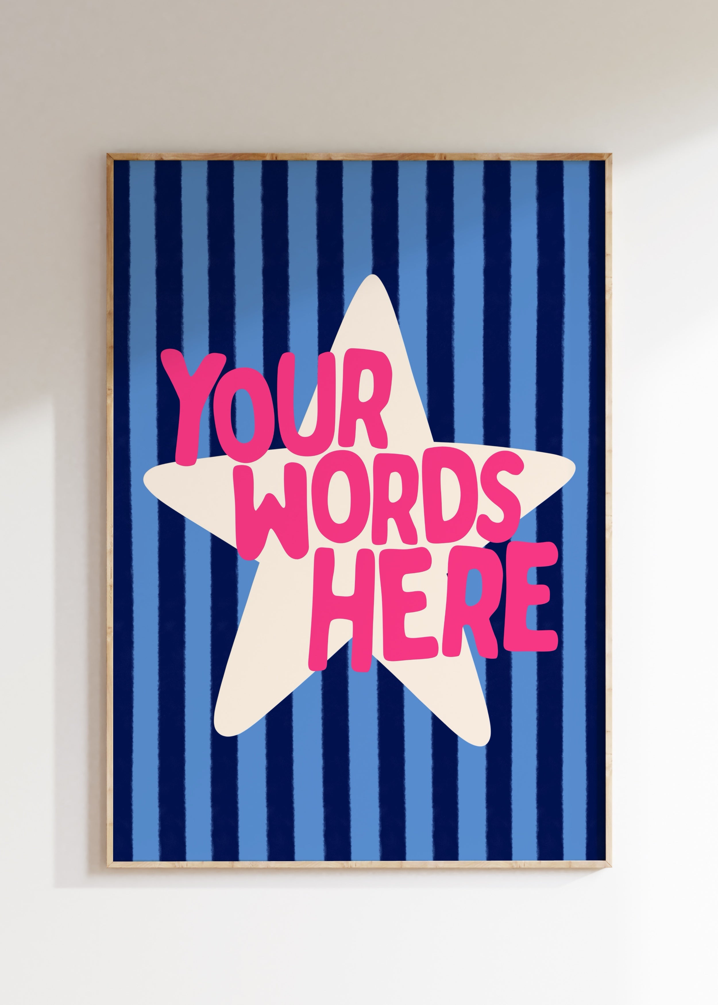Striped Star Custom Art Print