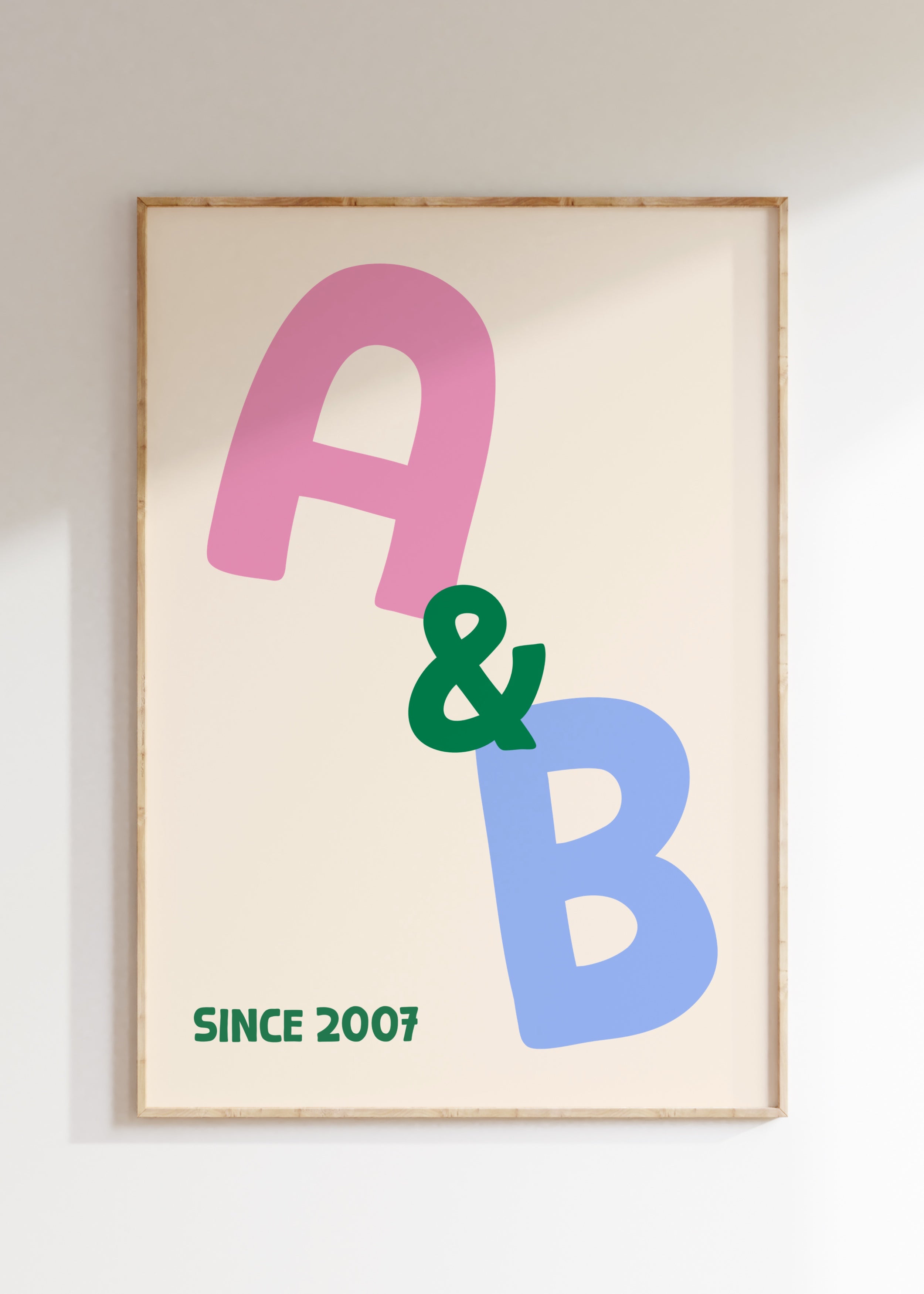 Custom Couple Initial Print