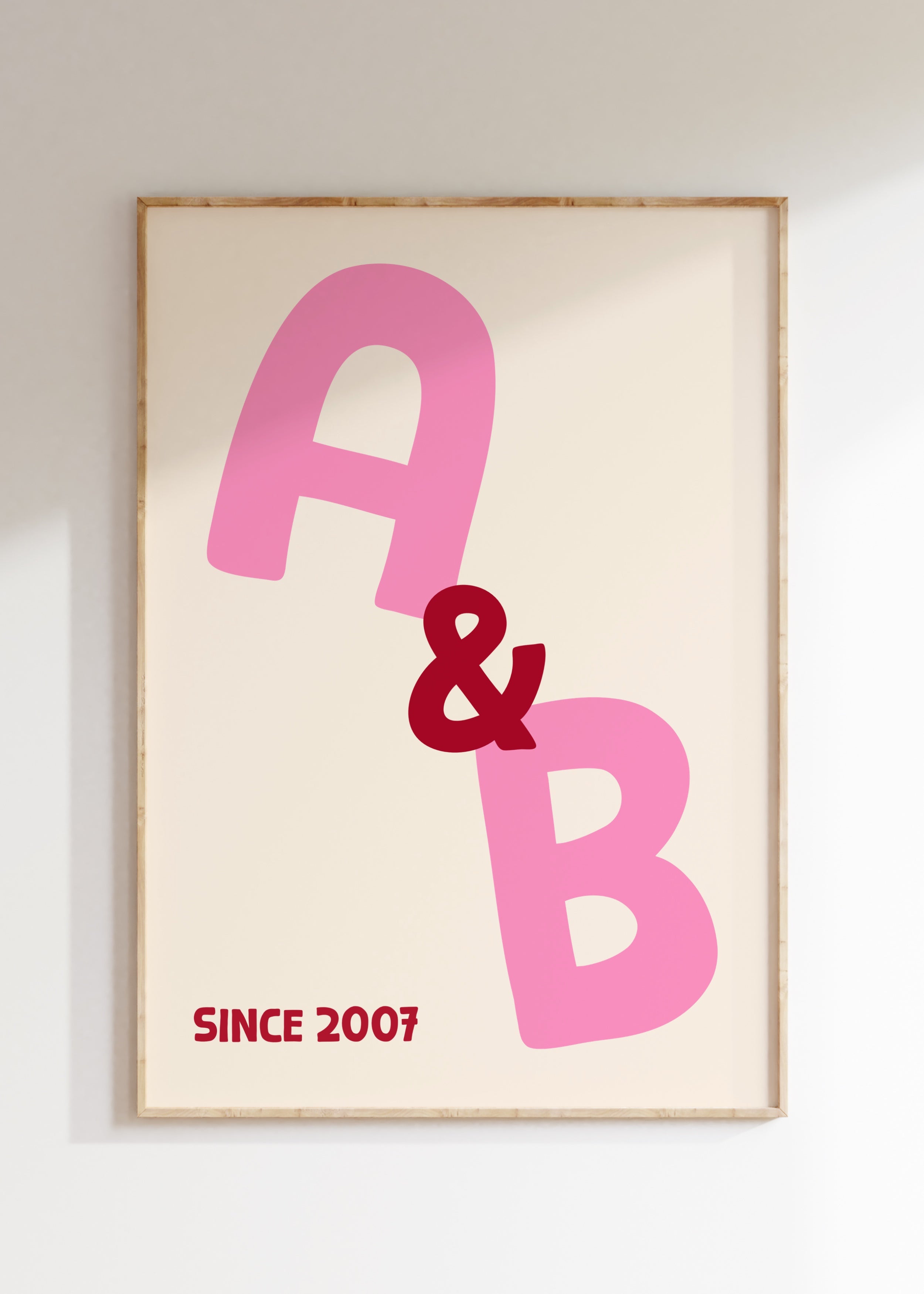 Custom Couple Initial Print