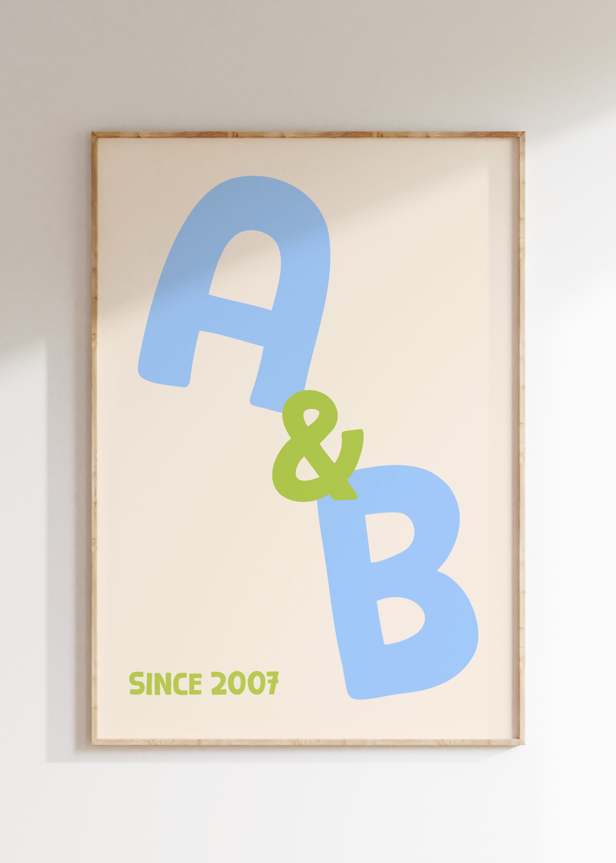 Custom Couple Initial Print