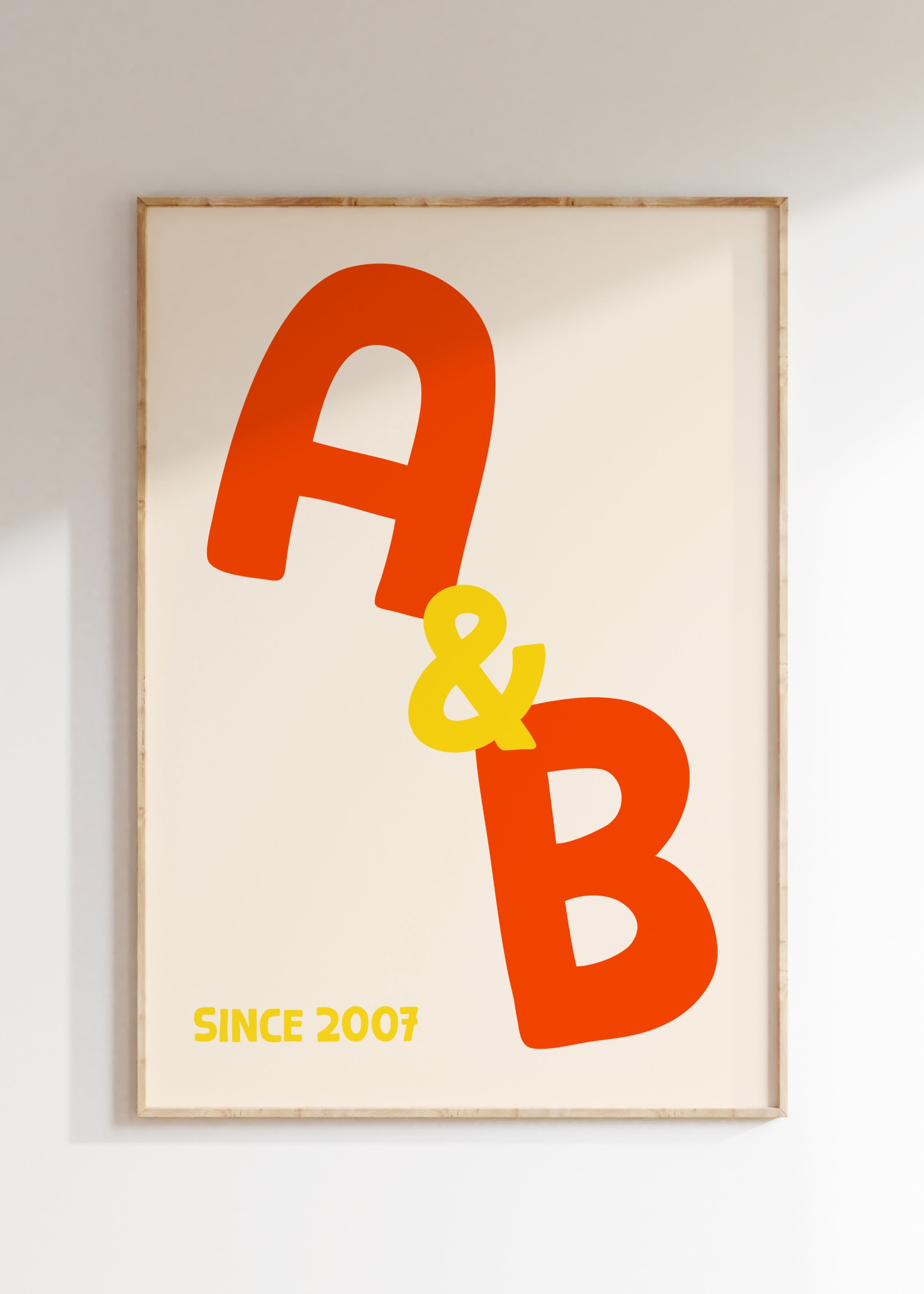 Custom Couple Initial Print