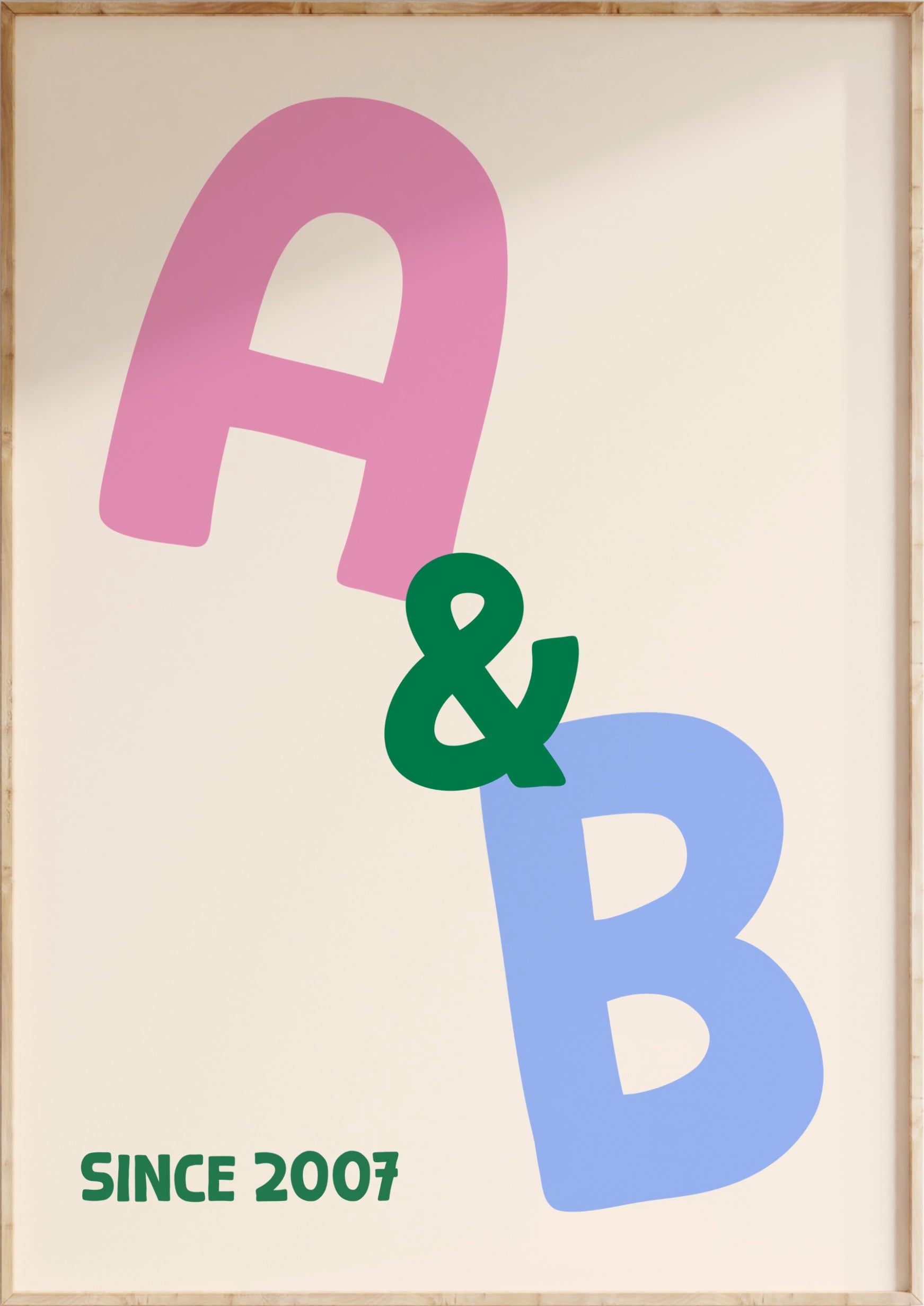 Custom Couple Initial Print