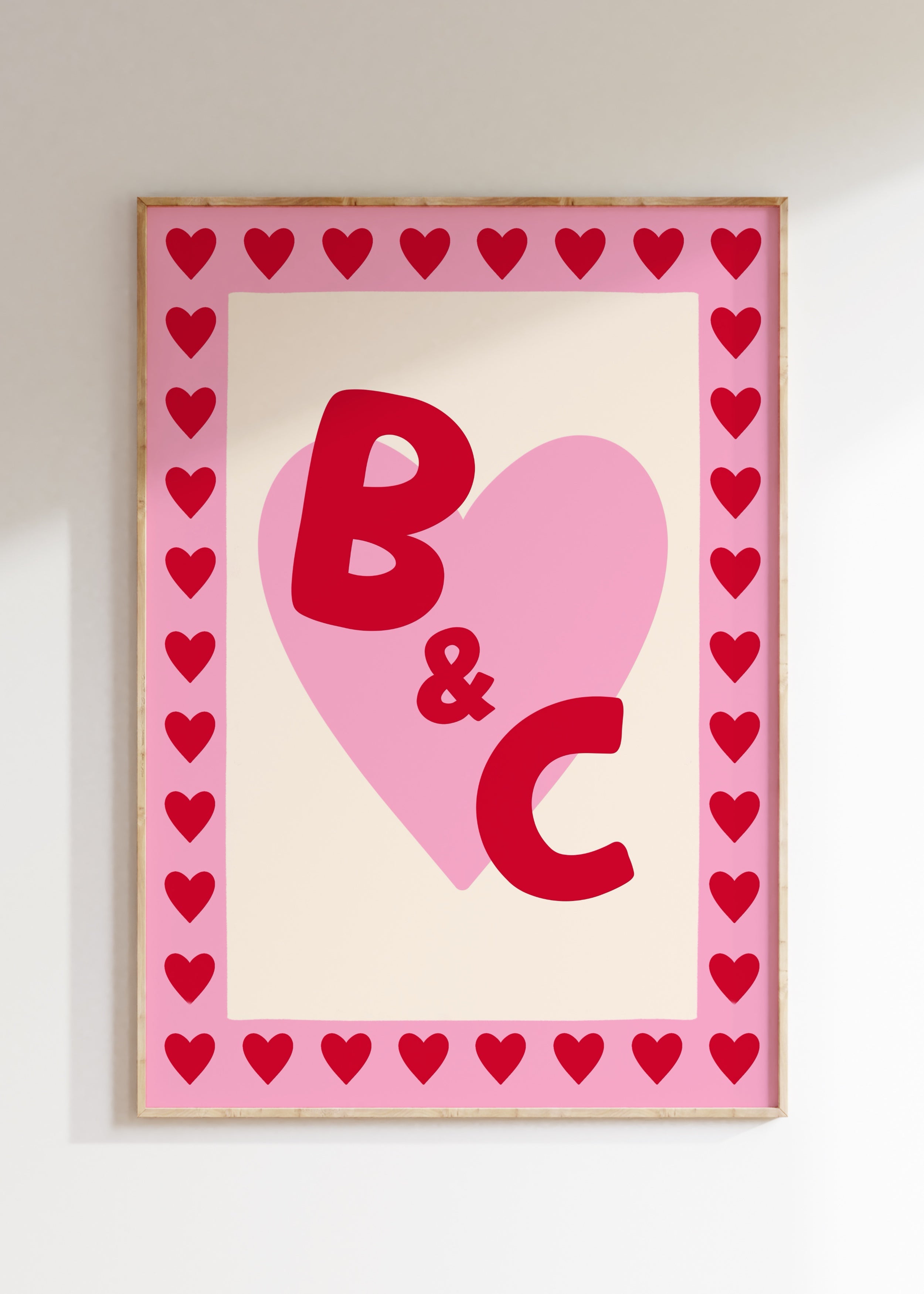 Custom Couple Initial Print