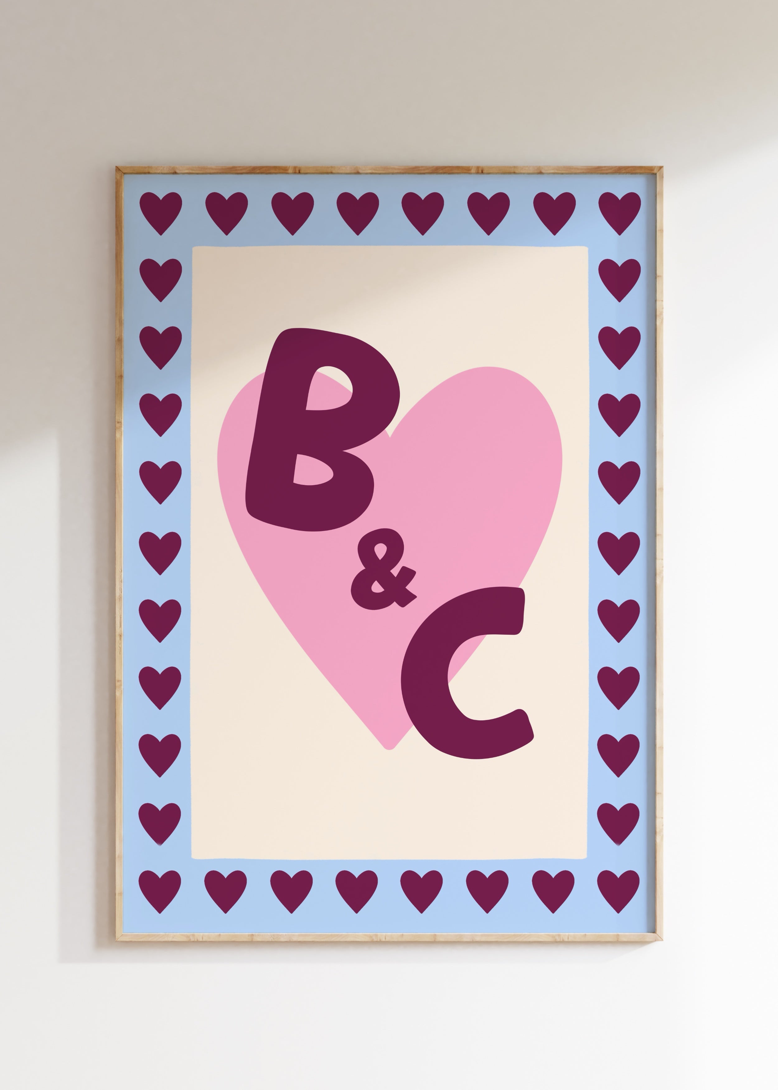 Custom Couple Initial Print